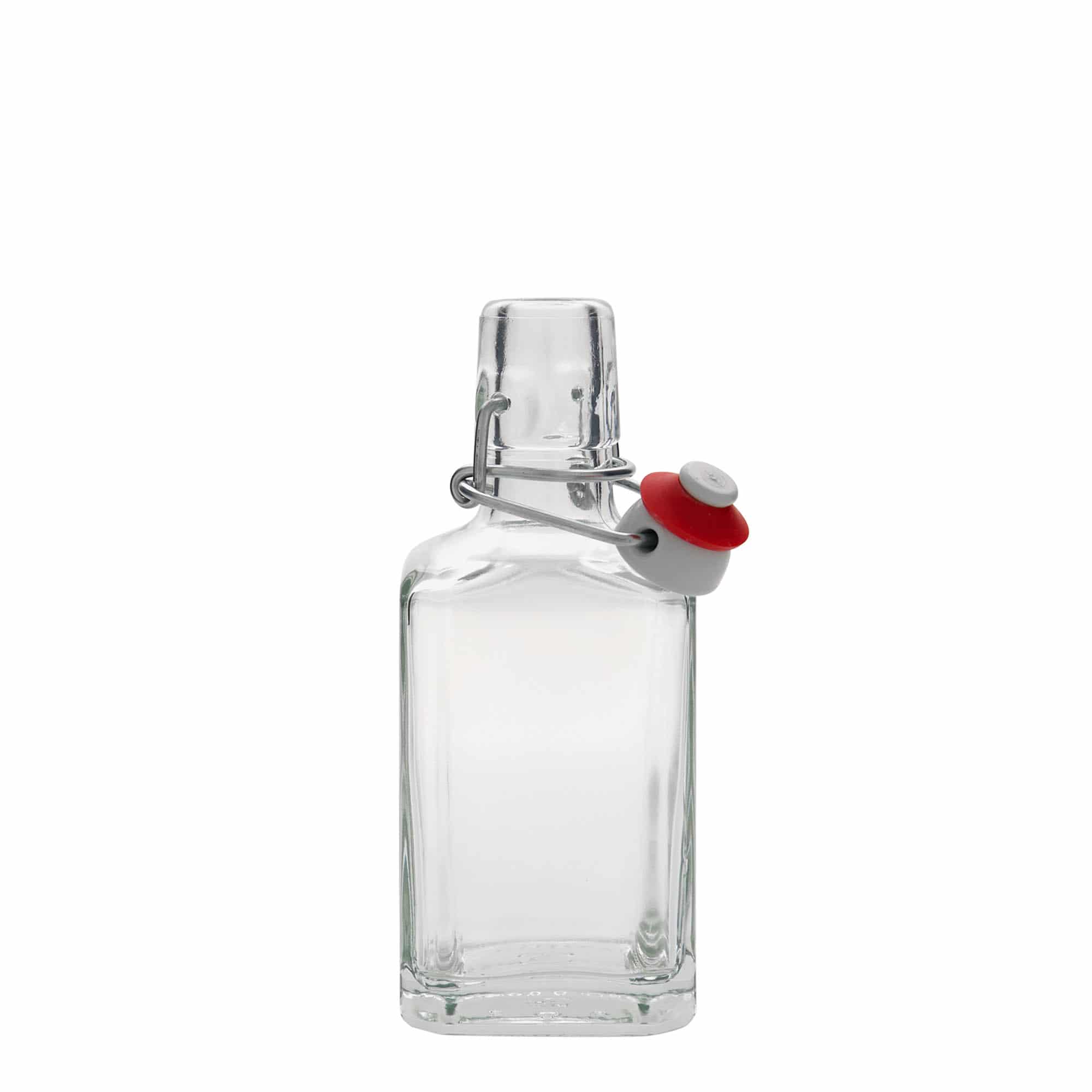 250 ml stiklinis butelis „Rialto“, kvadratinis, anga: užsegamas užraktas 250 ml stiklinis butelis „Rialto“, kvadratinis, anga: užsegamas užraktas