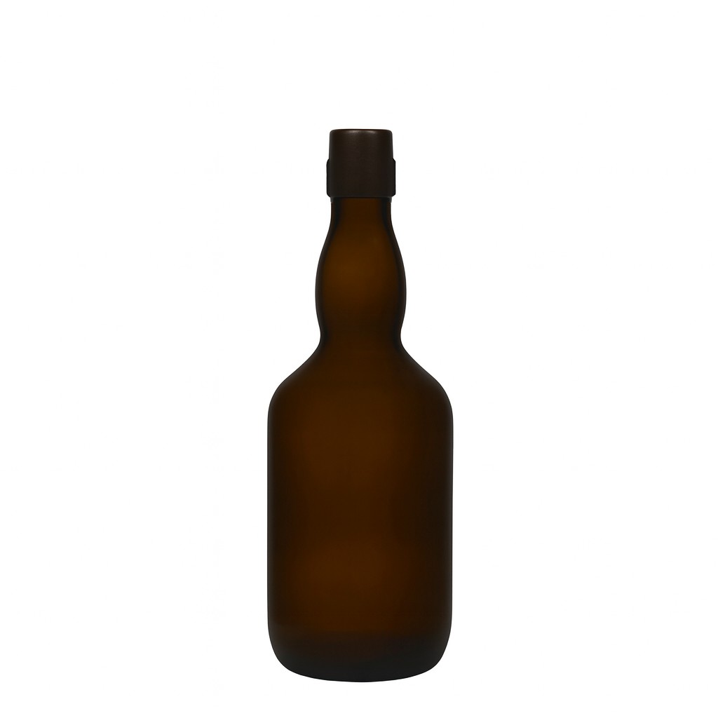 500 ml alaus butelis su kakleliu, stiklas, senam žalia spalva, atidarymas: užsegamas užraktas