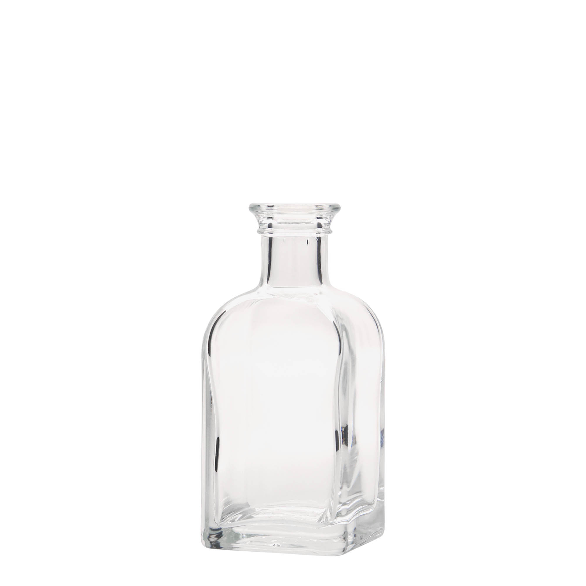 100 ml stiklinis buteliukas Apotheker Carré, kvadratinis, anga: kamštis 100 ml stiklinis buteliukas Apotheker Carré, kvadratinis, anga: kamštis