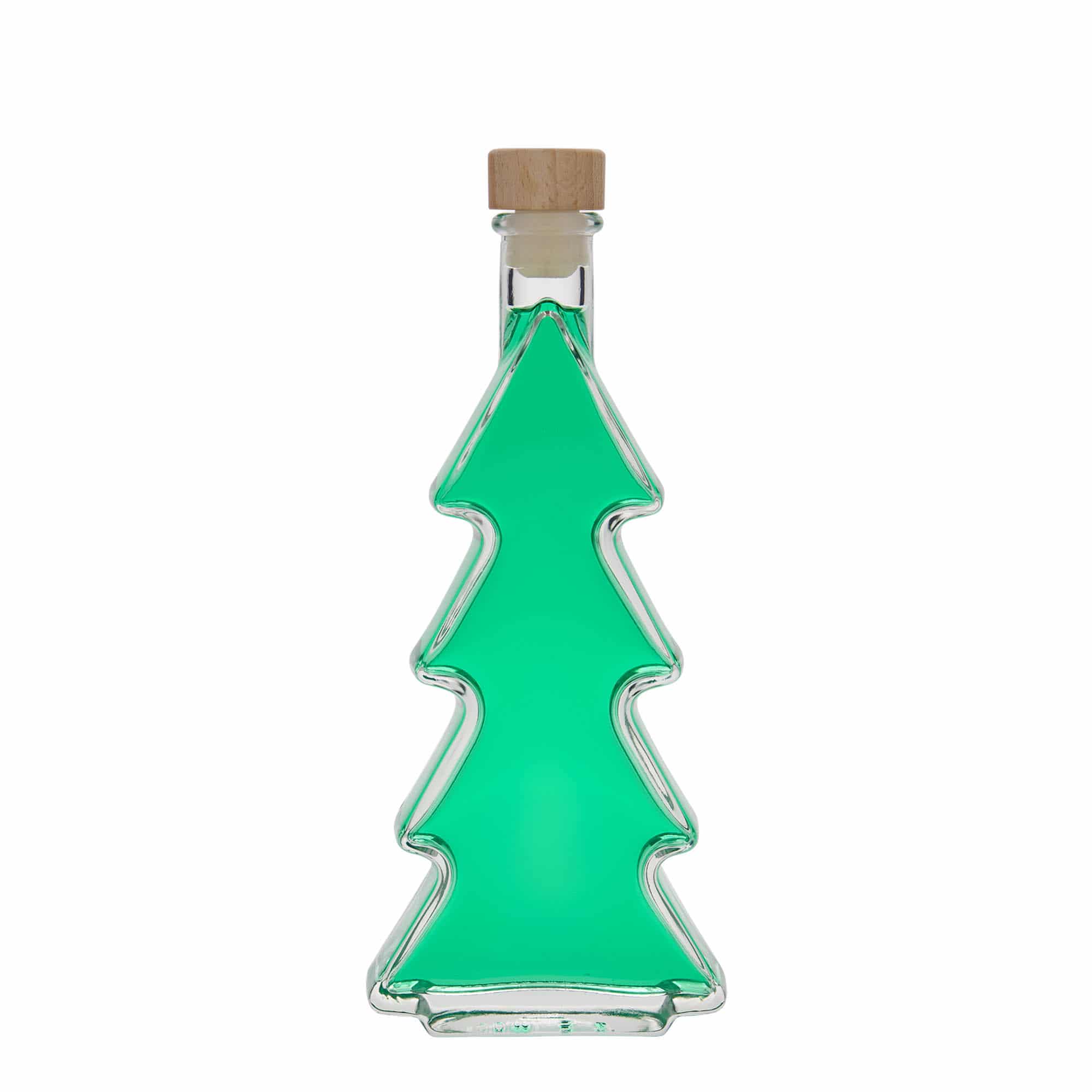 200 ml stiklinis butelis „Eglutė“, kaklelis: kamštis