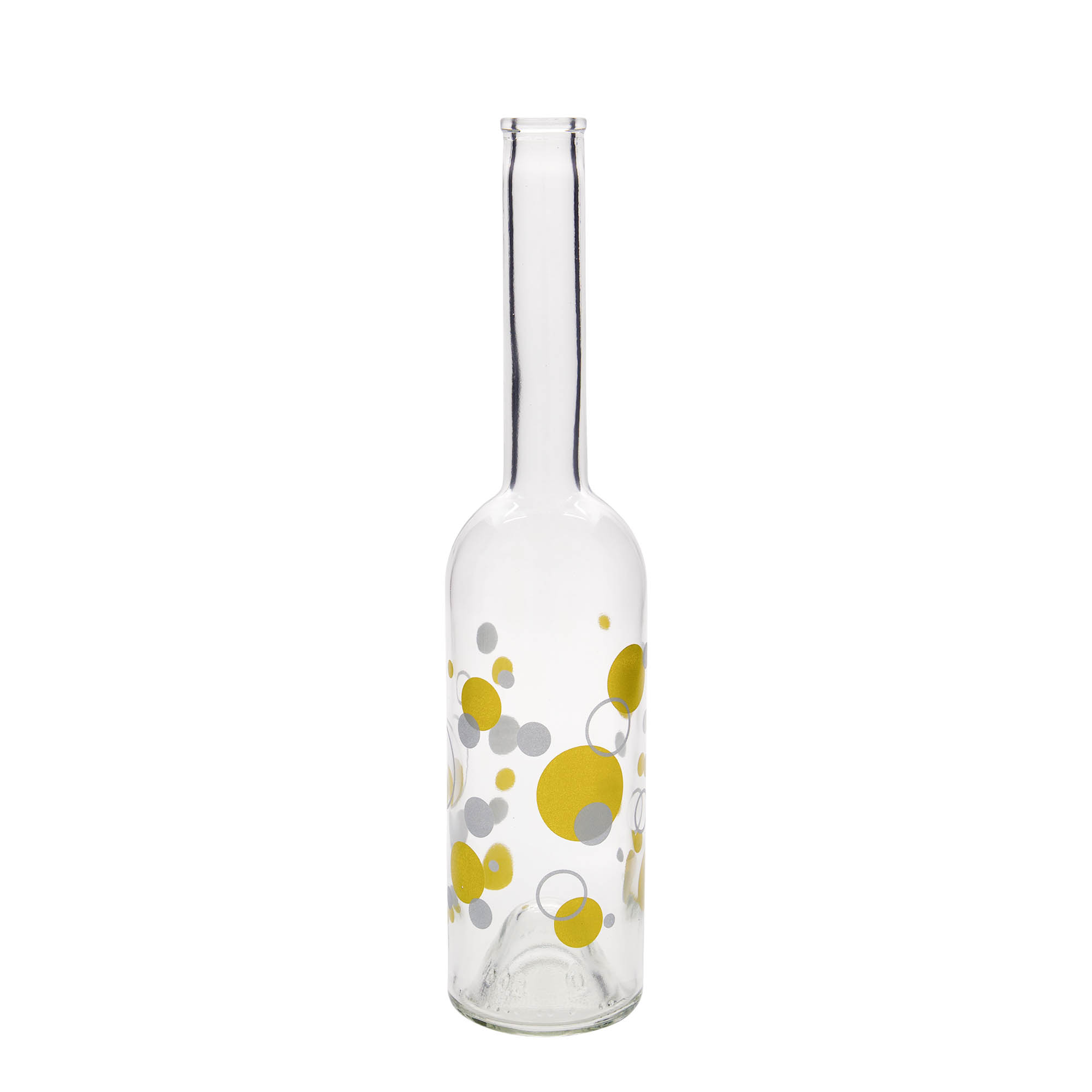 500 ml stiklinis butelis „Opera“, motyvas: taškai, kaklelis: kamštis 500 ml stiklinis butelis „Opera“, motyvas: taškai, kaklelis: kamštis