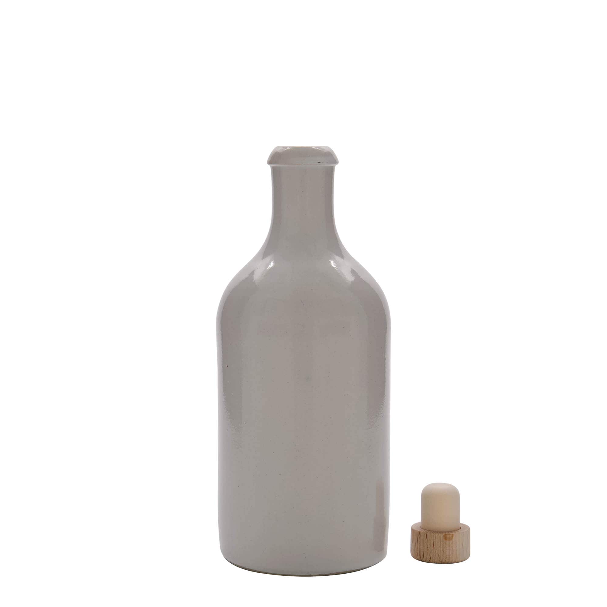 500 ml molinis ąsotis, keraminis indas, baltas, anga: kamštis 500 ml molinis ąsotis, keraminis indas, baltas, anga: kamštis