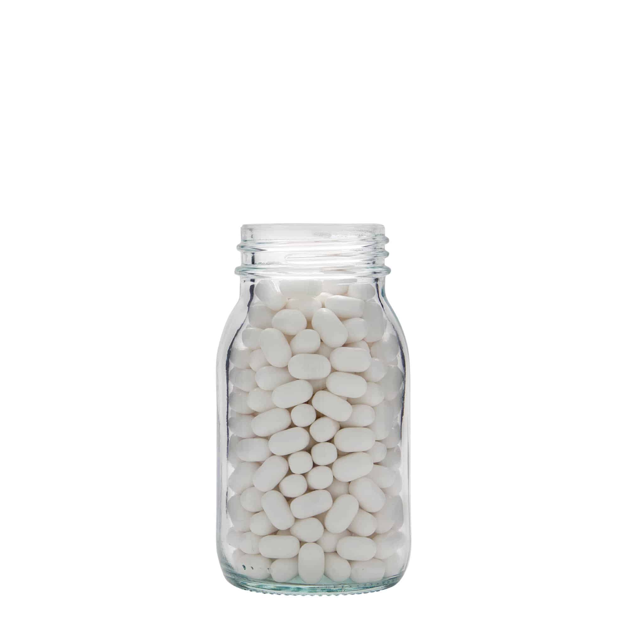 150 ml plačiaangis stiklainis, anga: DIN 45