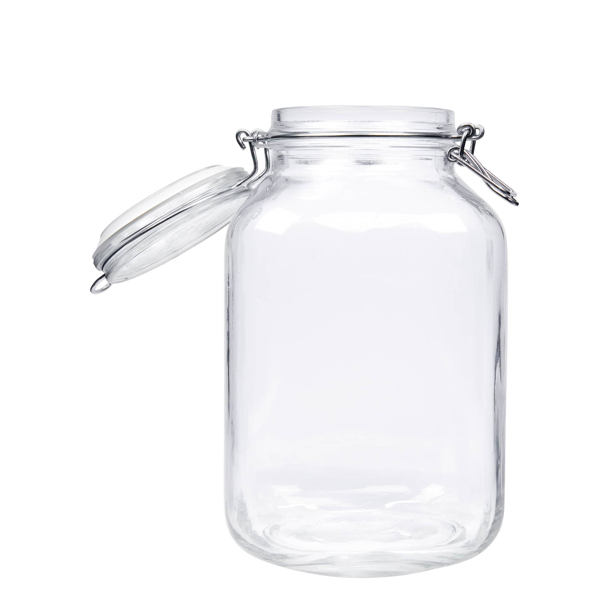 3.000 ml vielos užsegimo stiklainis „Fido“, kvadratinis, anga: vielos užsegimas