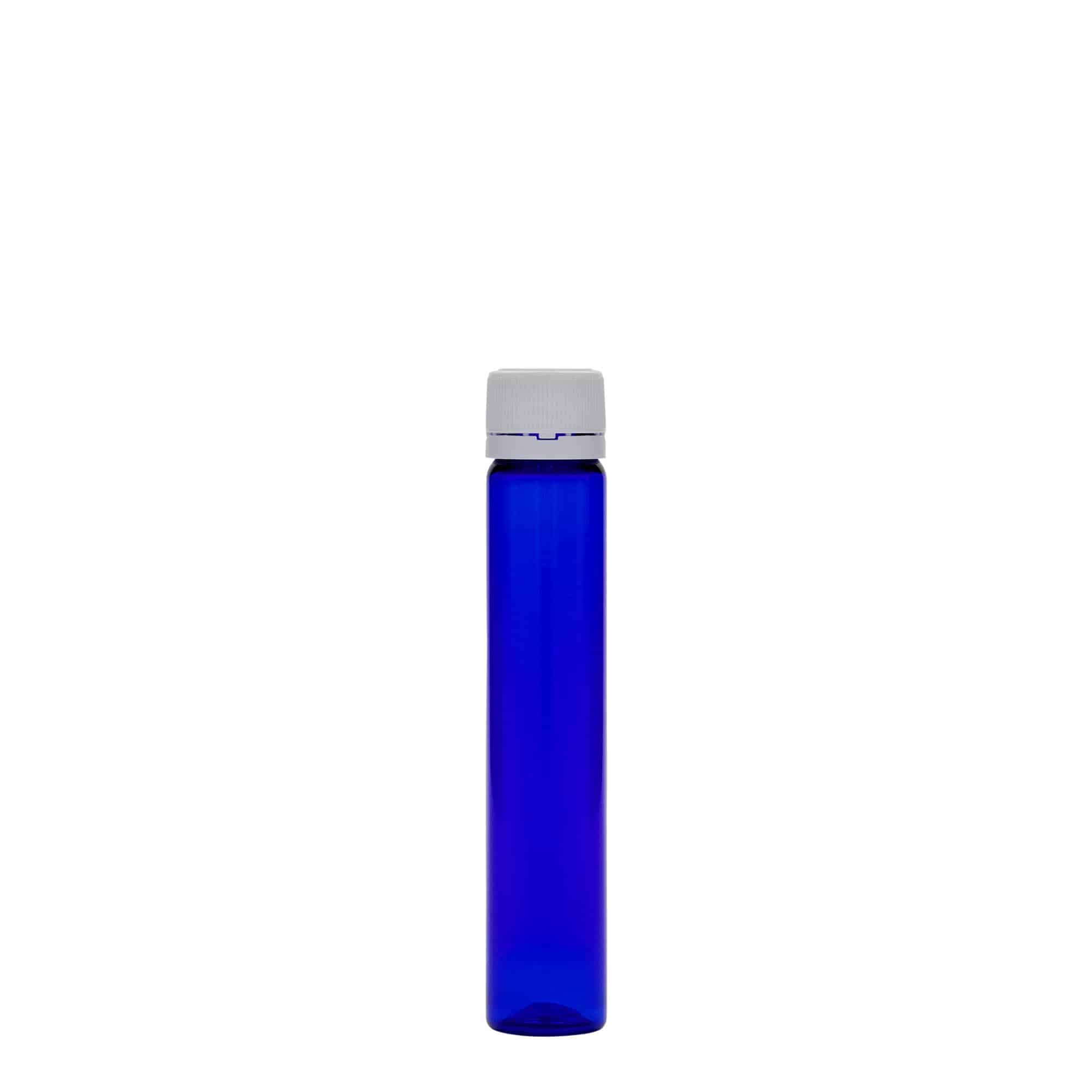 25 ml PET vamzdeliai, plastikas, karališka mėlyna, anga: sraigtinis uždarymas