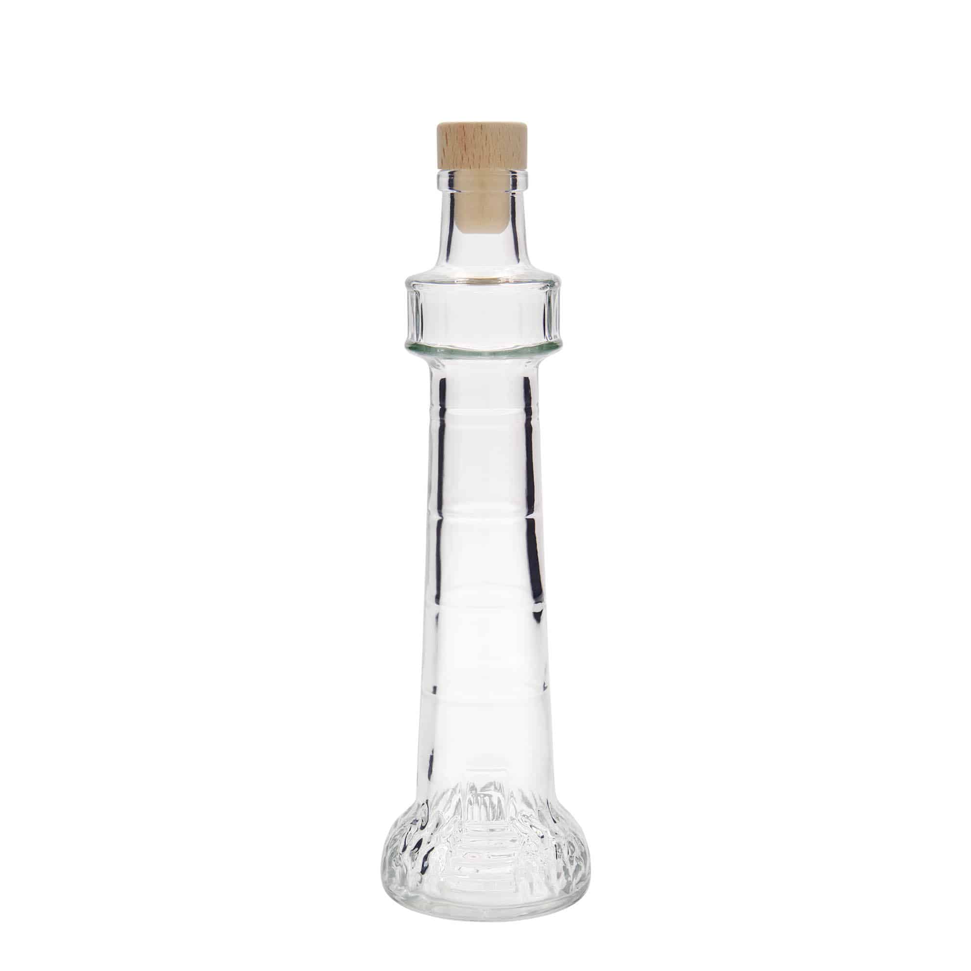 200 ml stiklinis buteliukas „Leuchtturm“, anga: kamštis