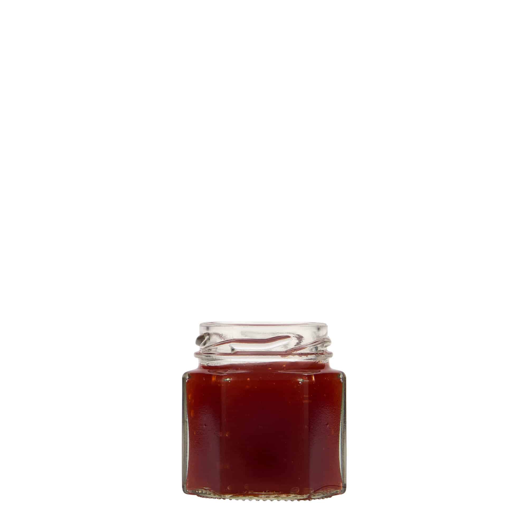 47 ml šešiakampis stiklas, anga: Twist-Off (TO 43)