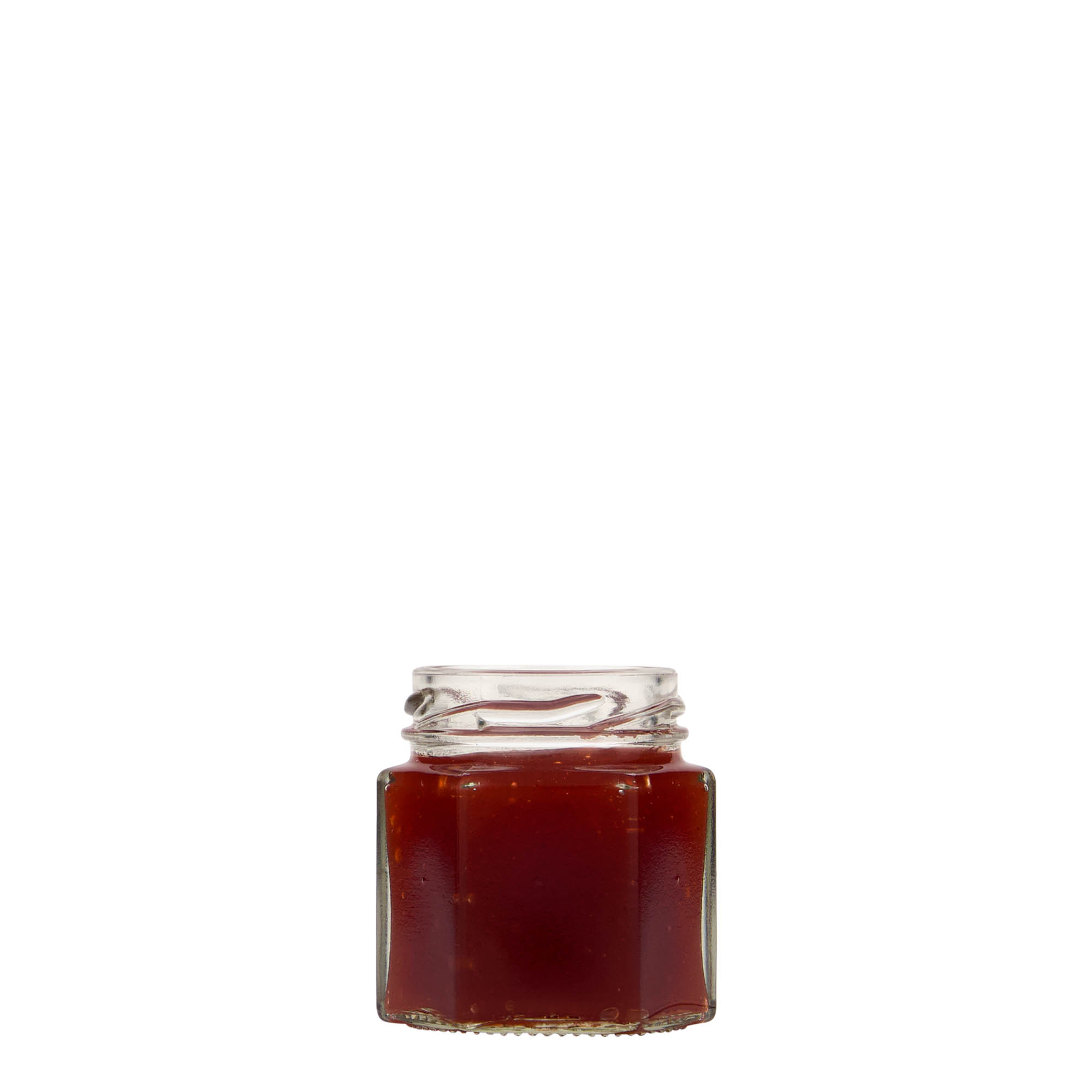 47 ml šešiakampis stiklas, anga: Twist-Off (TO 43)