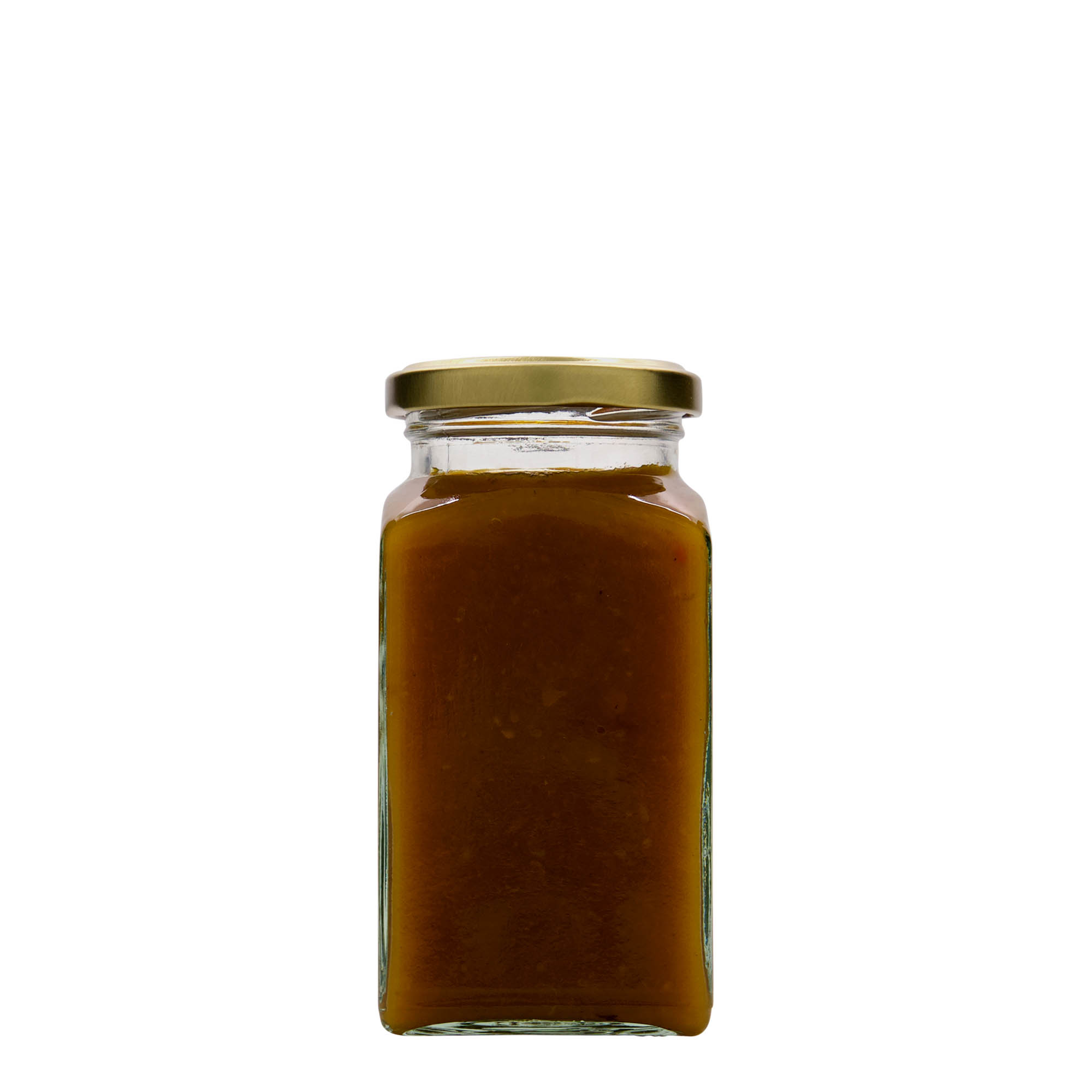 312 ml keturkampis stiklas, anga: sukamas dangtelis (TO 58)