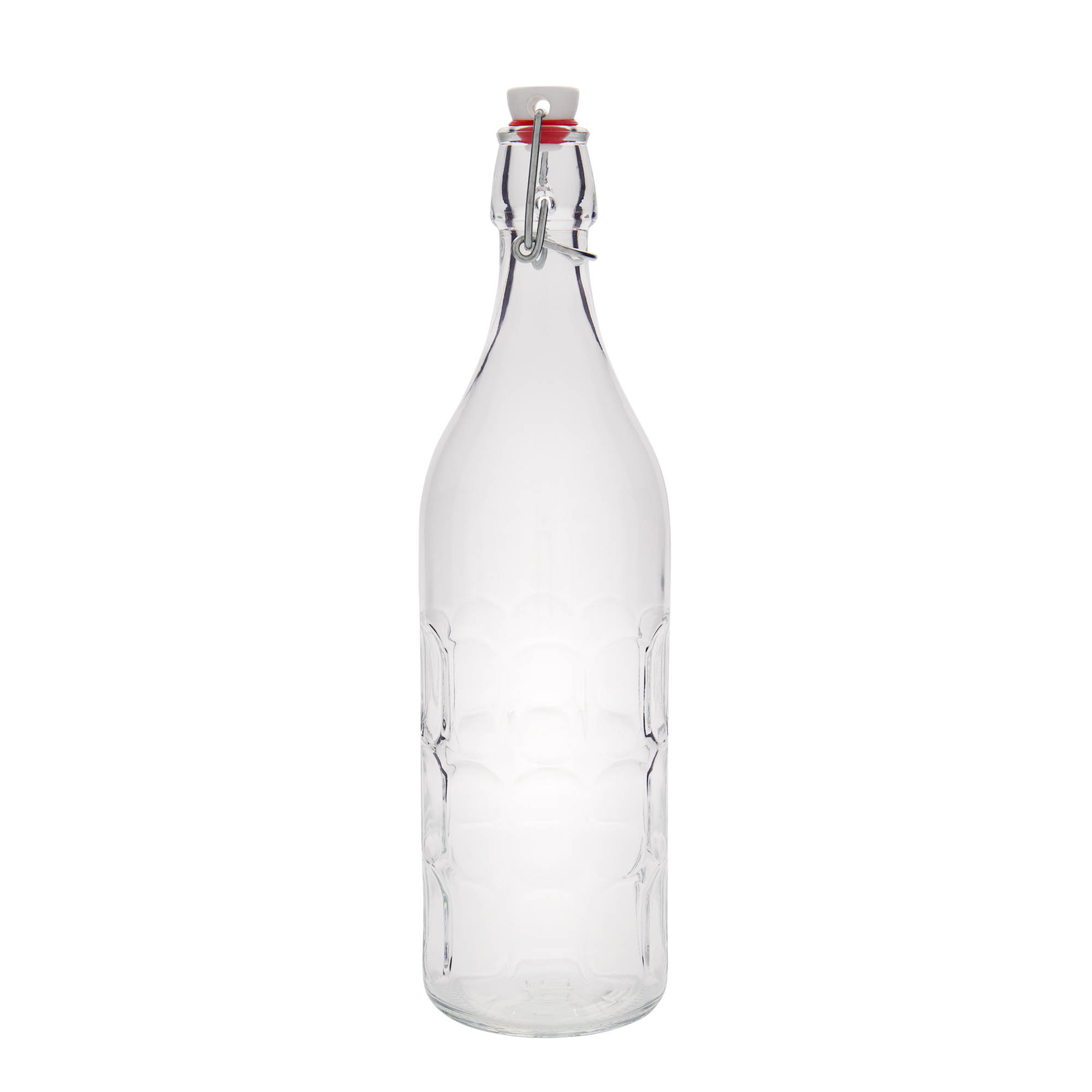 1.000 ml stiklinis butelis Moresca, burna: lankinio uždarymo sistema 1.000 ml stiklinis butelis Moresca, burna: lankinio uždarymo sistema