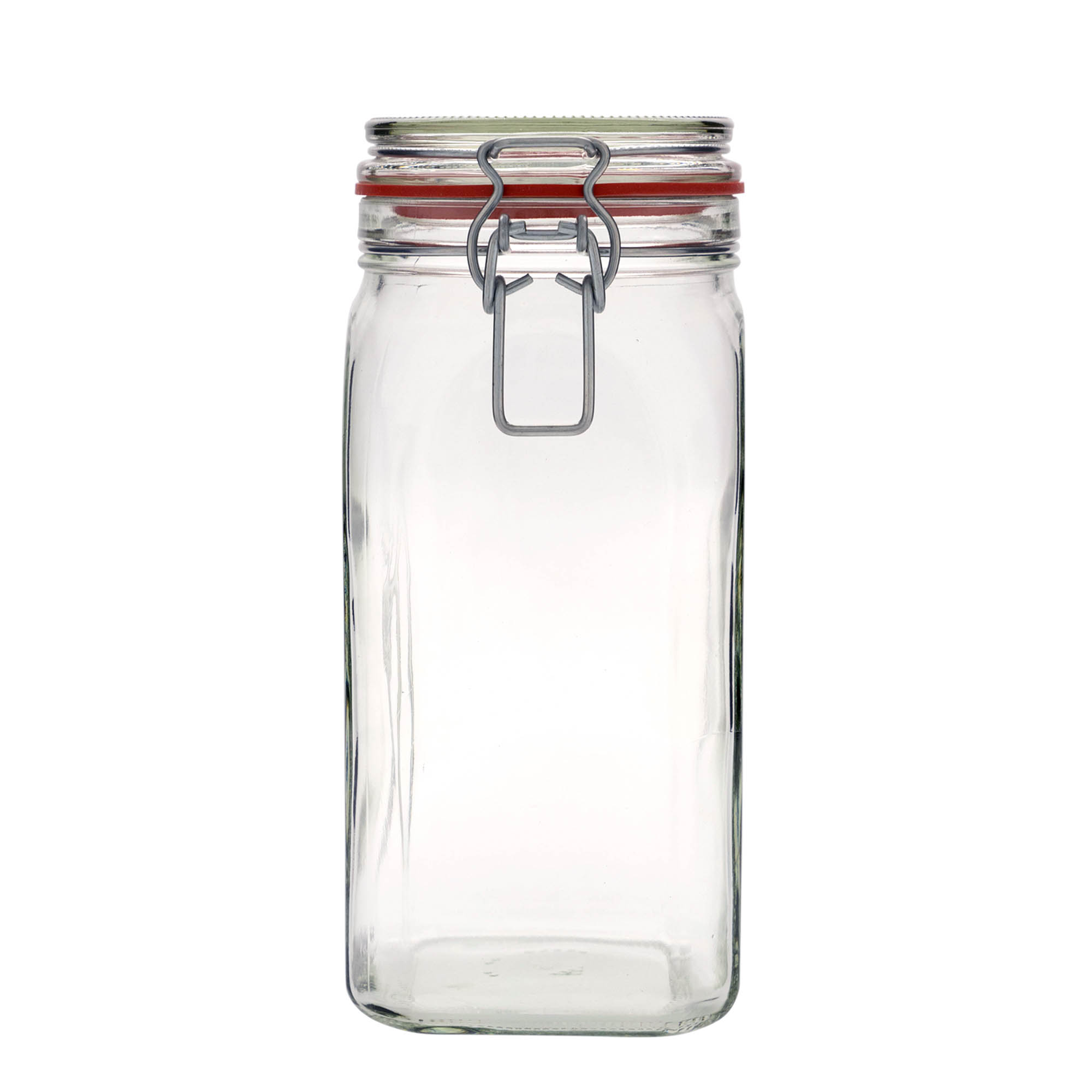 1,540 ml vielos užsegimo stiklainis #, kvadratinis, anga: vielos užsegimas
