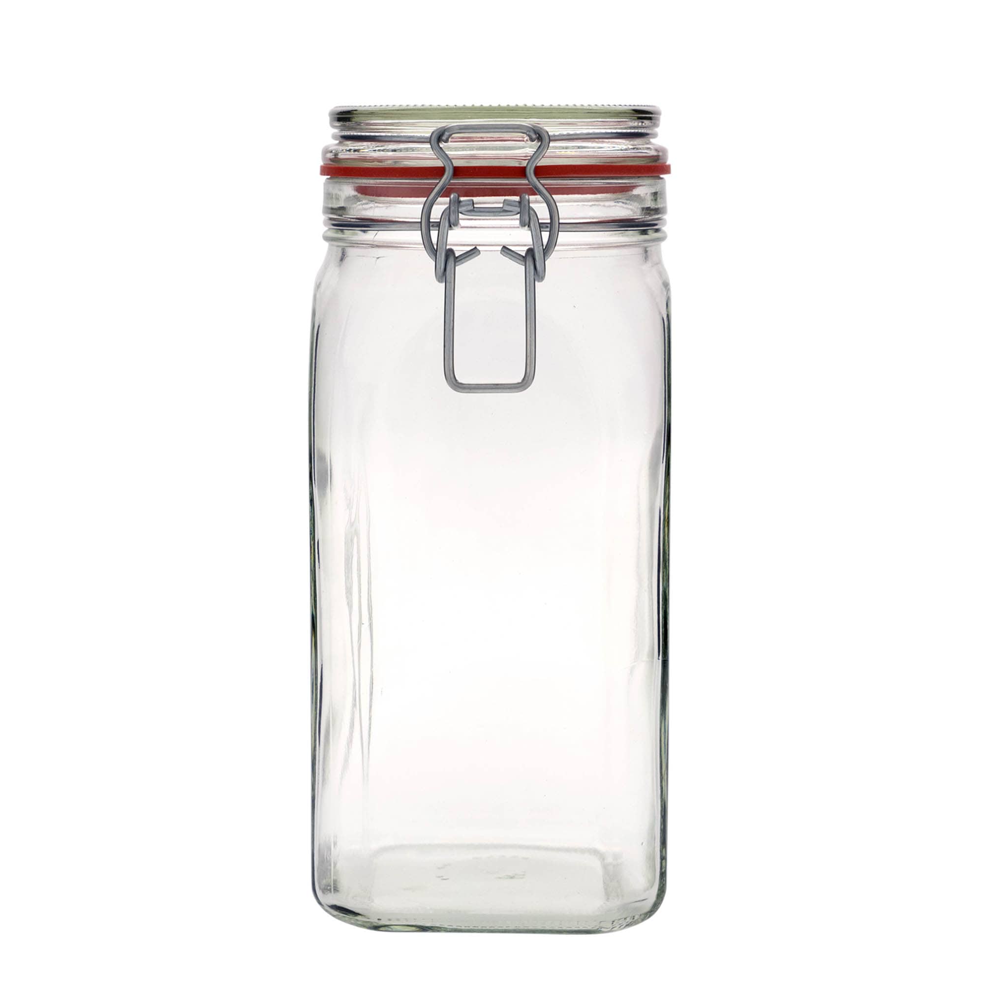 1,540 ml vielos užsegimo stiklainis, kvadratinis, anga: vielos užsegimas