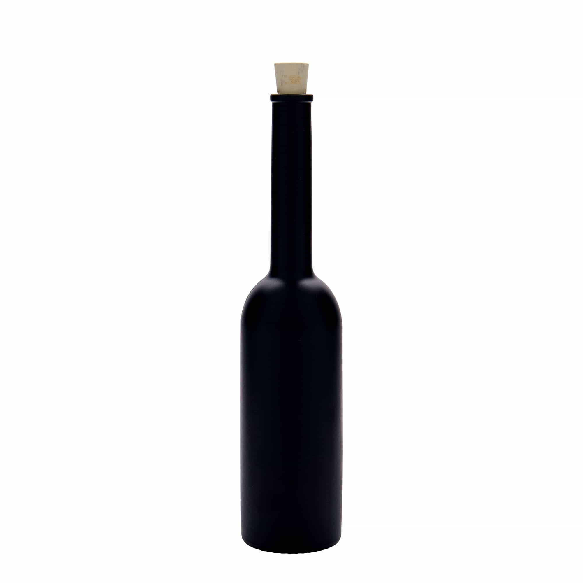 200 ml stiklinis butelis „Opera“, juodas, anga: kamštis