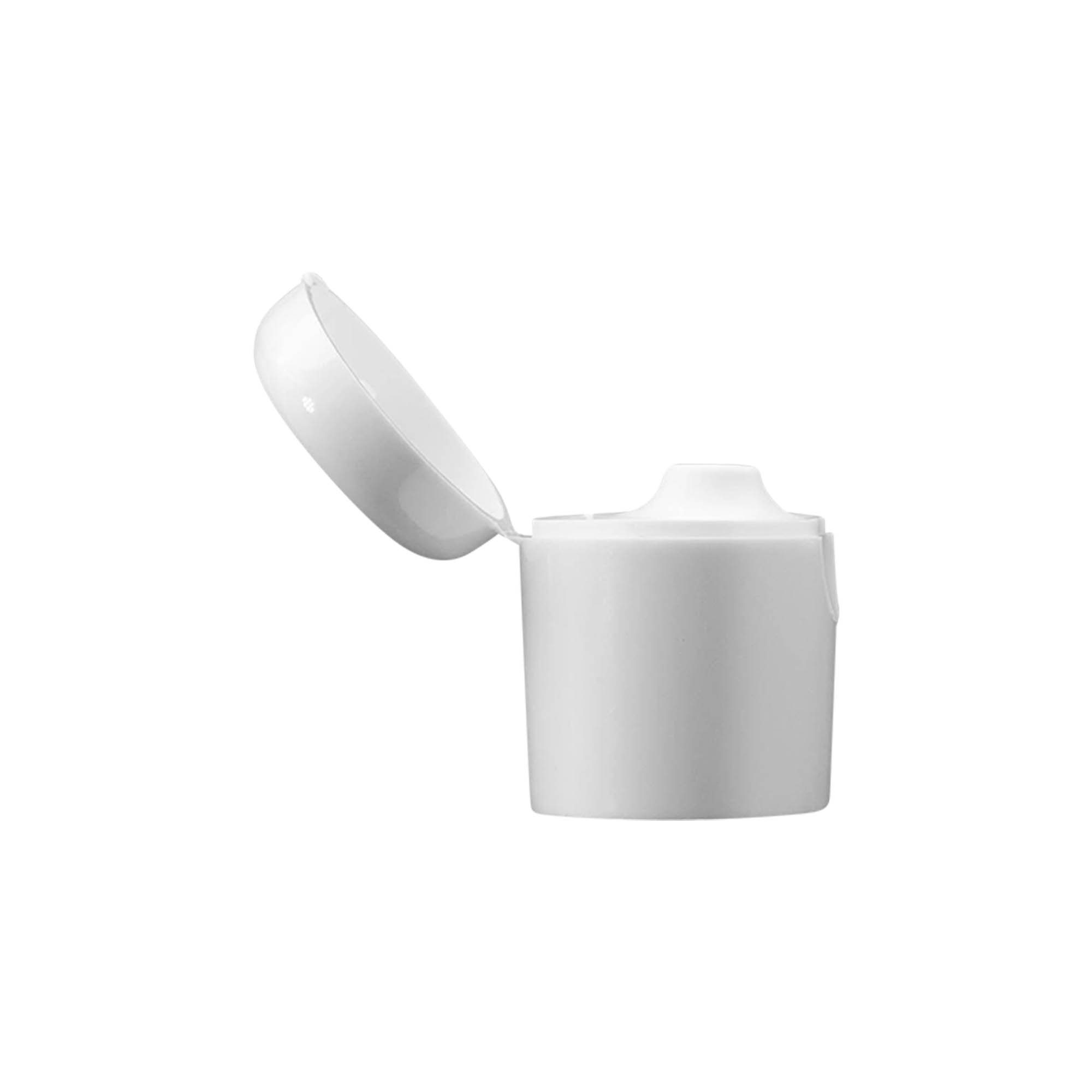 Varžtinis dangtelis su lankstu „Indy“ modeliams, pagamintas iš baltos plastmasės Varžtinis dangtelis su lankstu „Indy“ modeliams, pagamintas iš baltos plastmasės