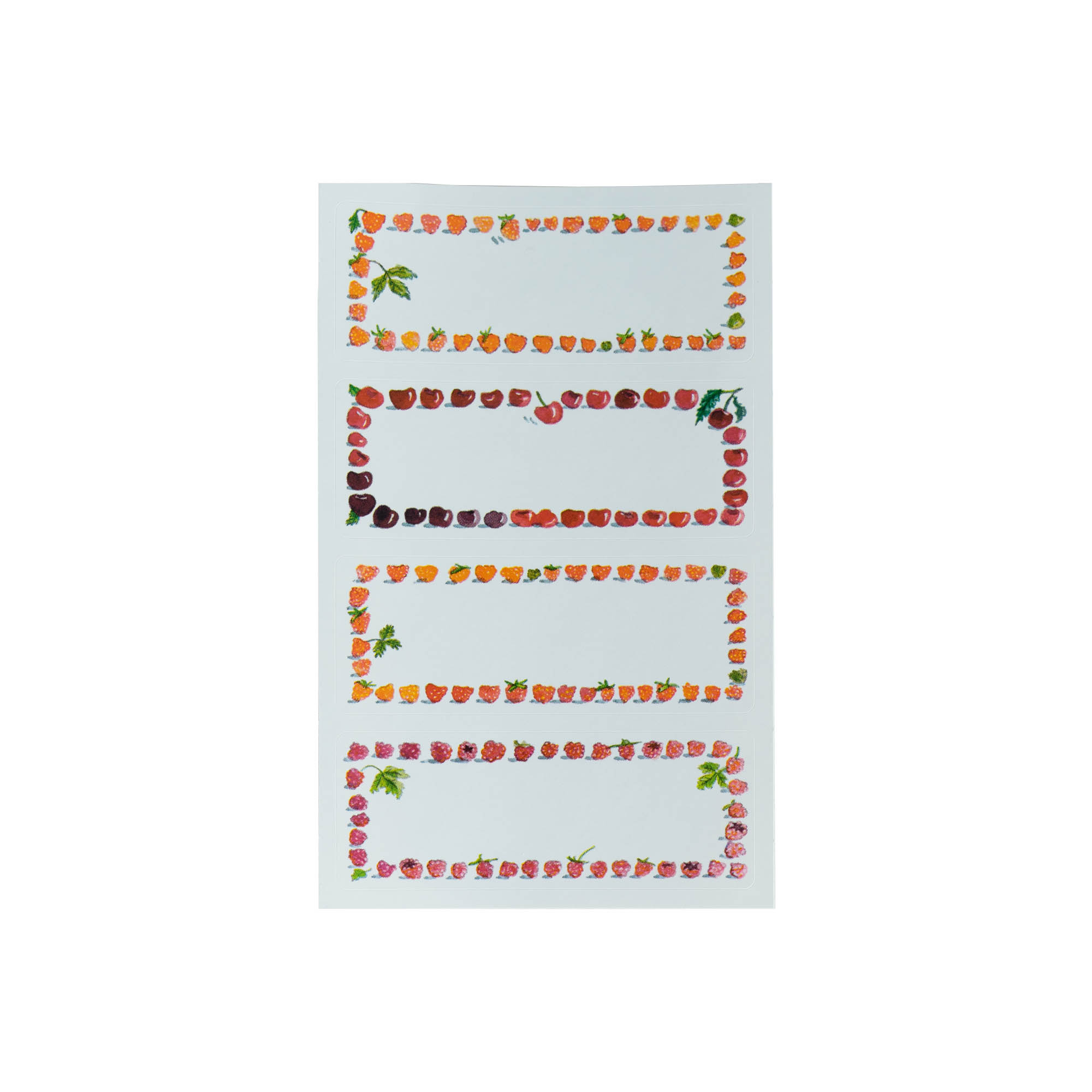 Zweckform etiketės „Frucht-Rahmen“, stačiakampės, popierinės, margos