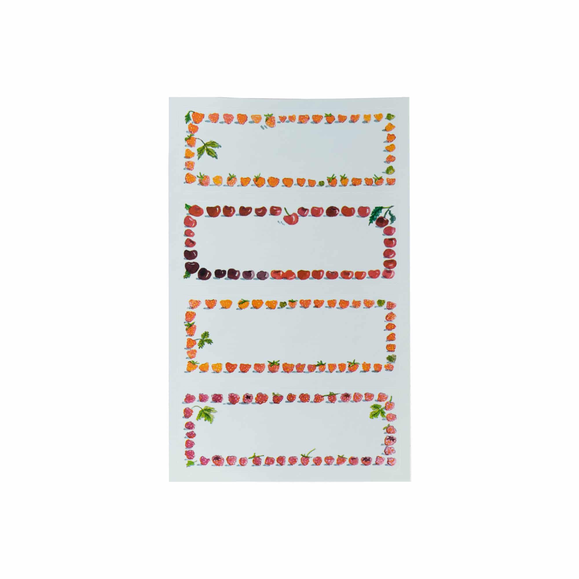 Zweckform etiketės „Frucht-Rahmen“, stačiakampės, popierinės, margos