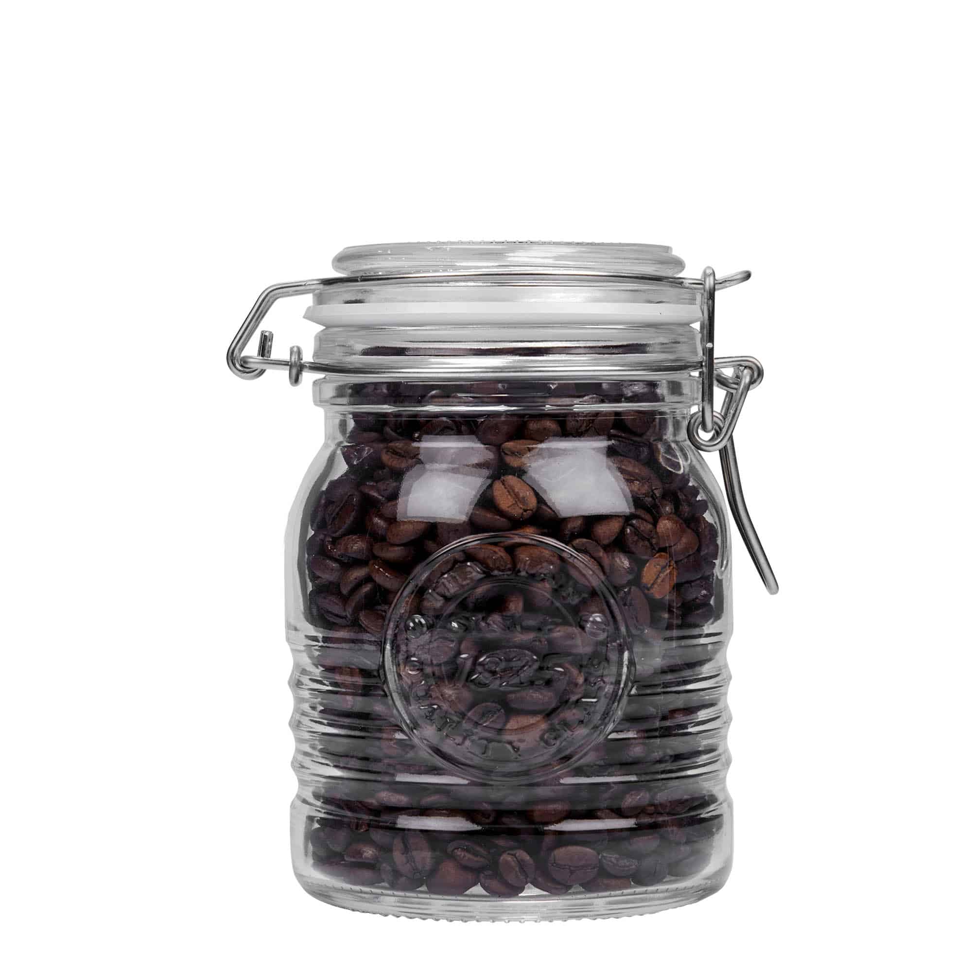500 ml vielinio užsegimo stiklainis „Officina 1825“, anga: vielinio užsegimo uždarymas