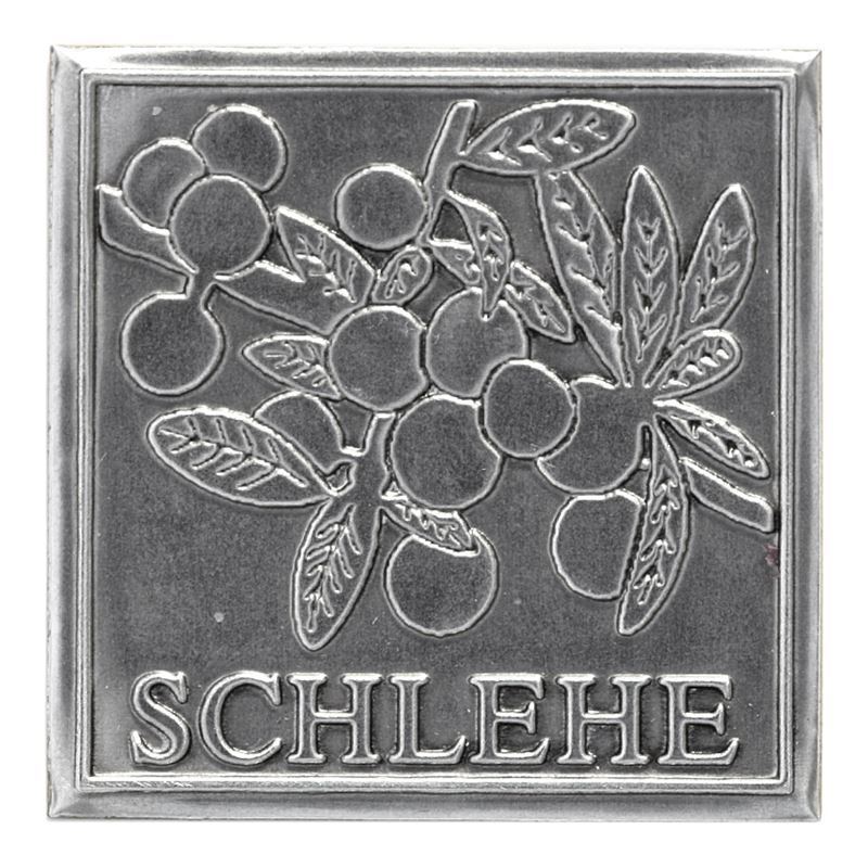 Švino etiketė „Šilė“, kvadratinė, metalinė, sidabrinė
