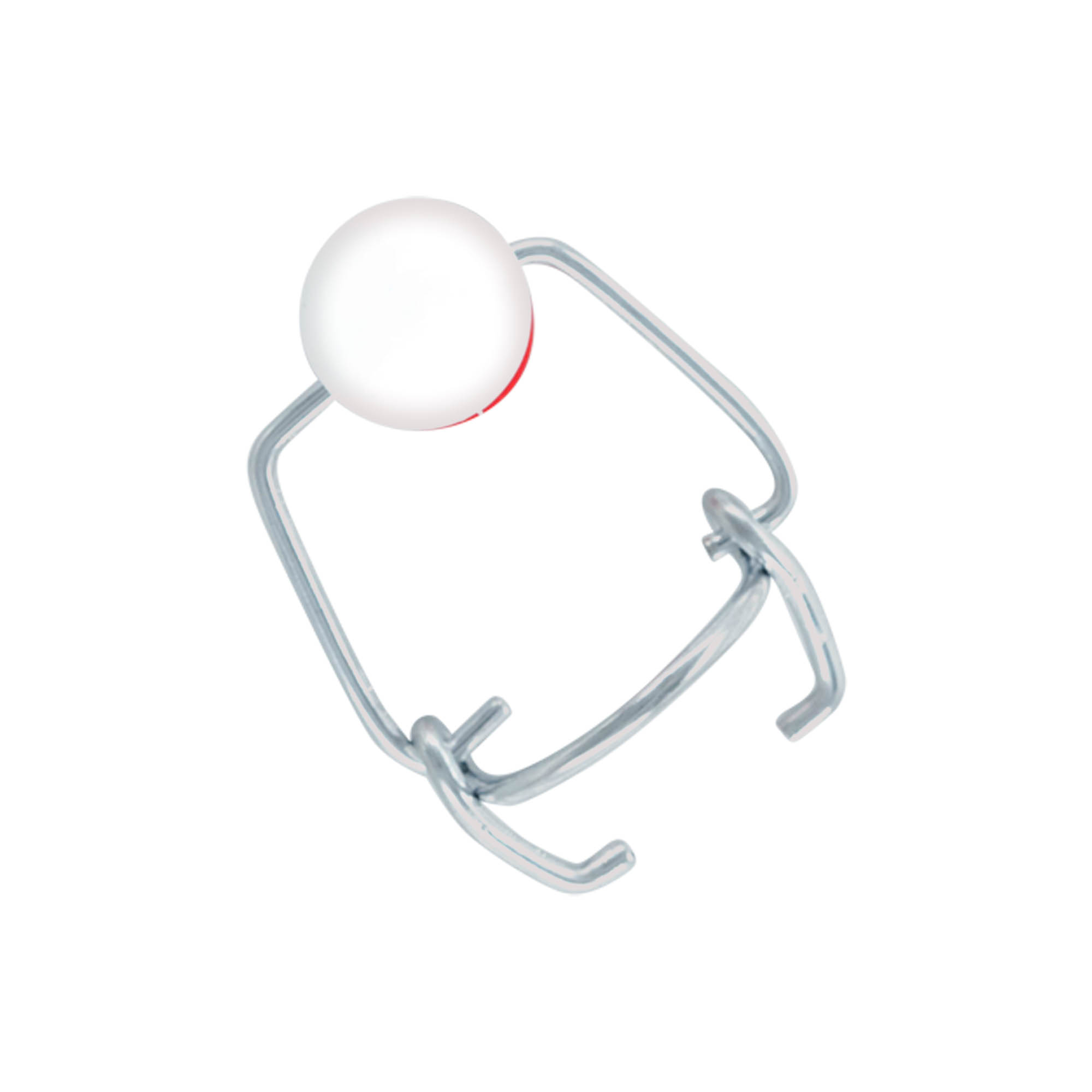 Mini spaustukas, plastikas, raudona-balta Mini spaustukas, plastikas, raudona-balta