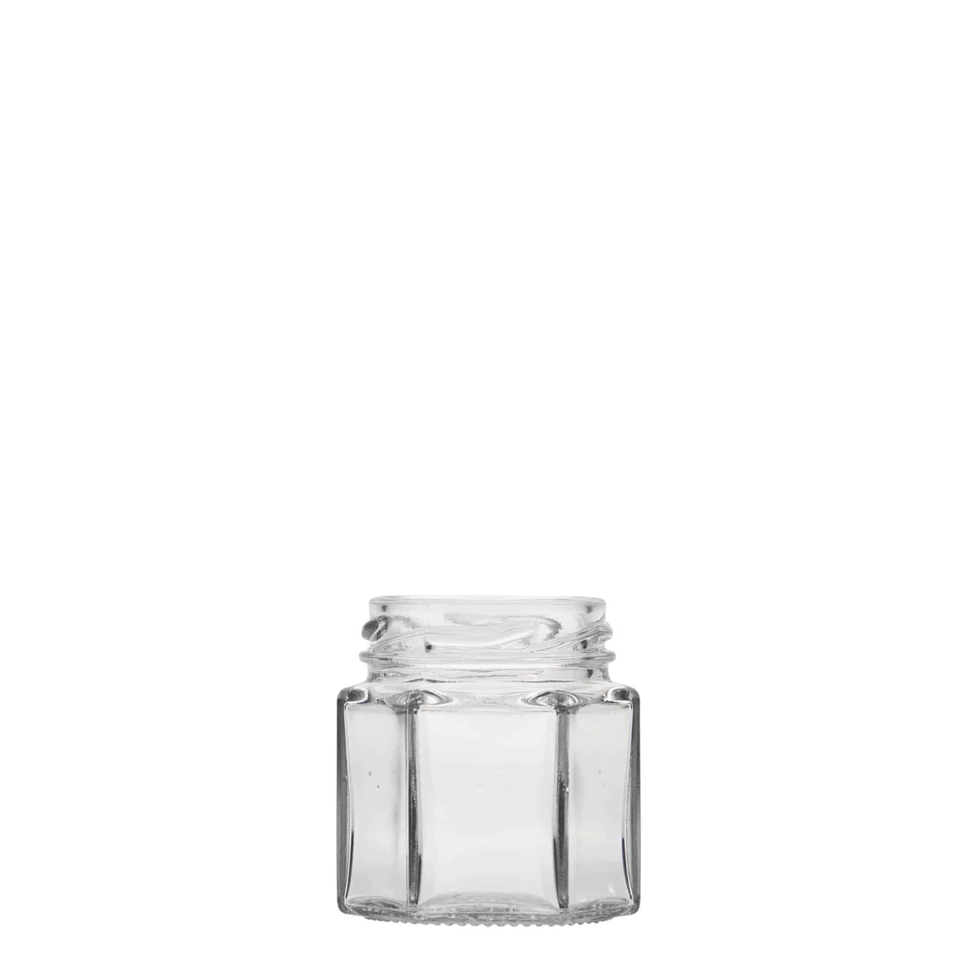 47 ml šešiakampis stiklas, anga: Twist-Off (TO 43)