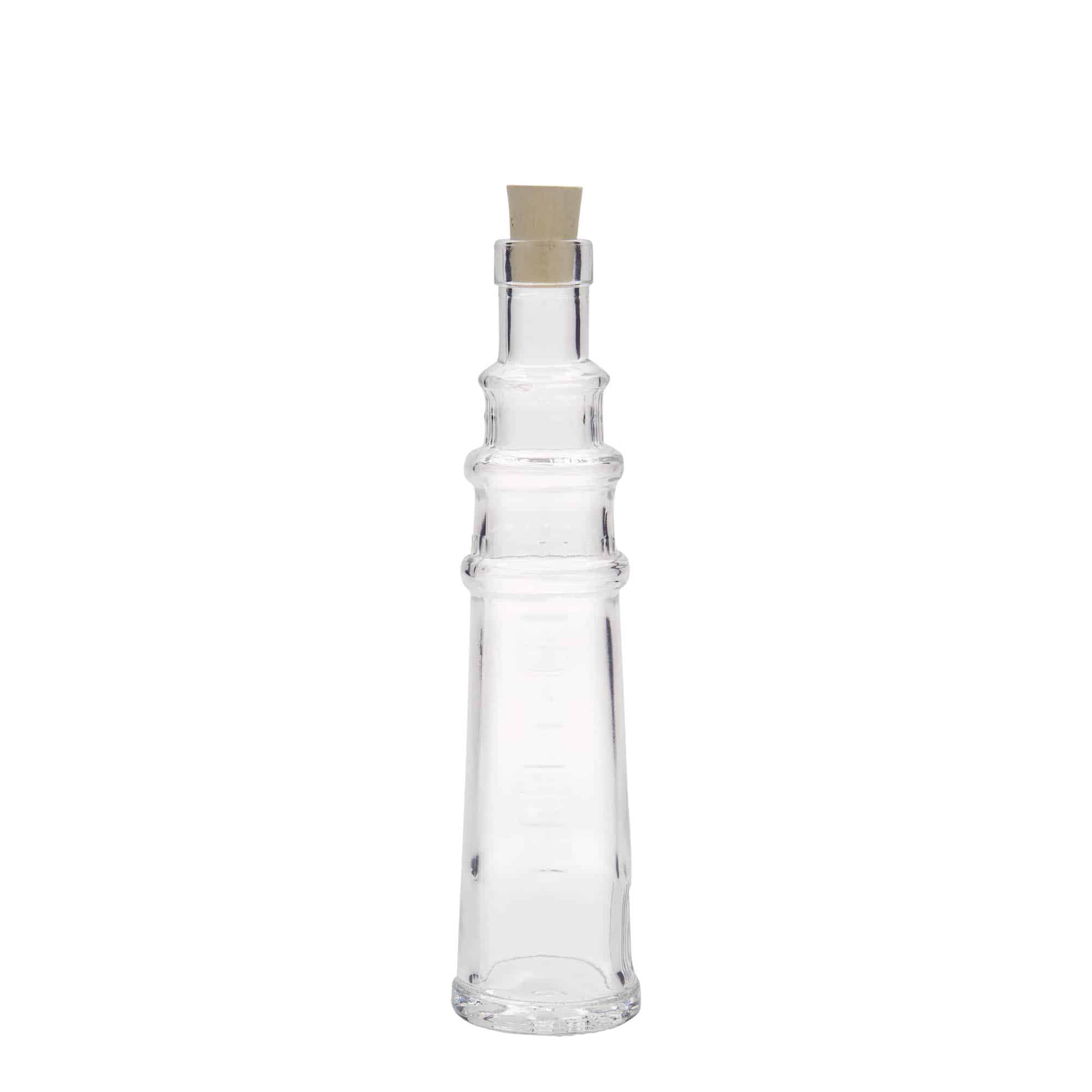 100 ml stiklinis buteliukas „Leuchtturm“, anga: kamštis