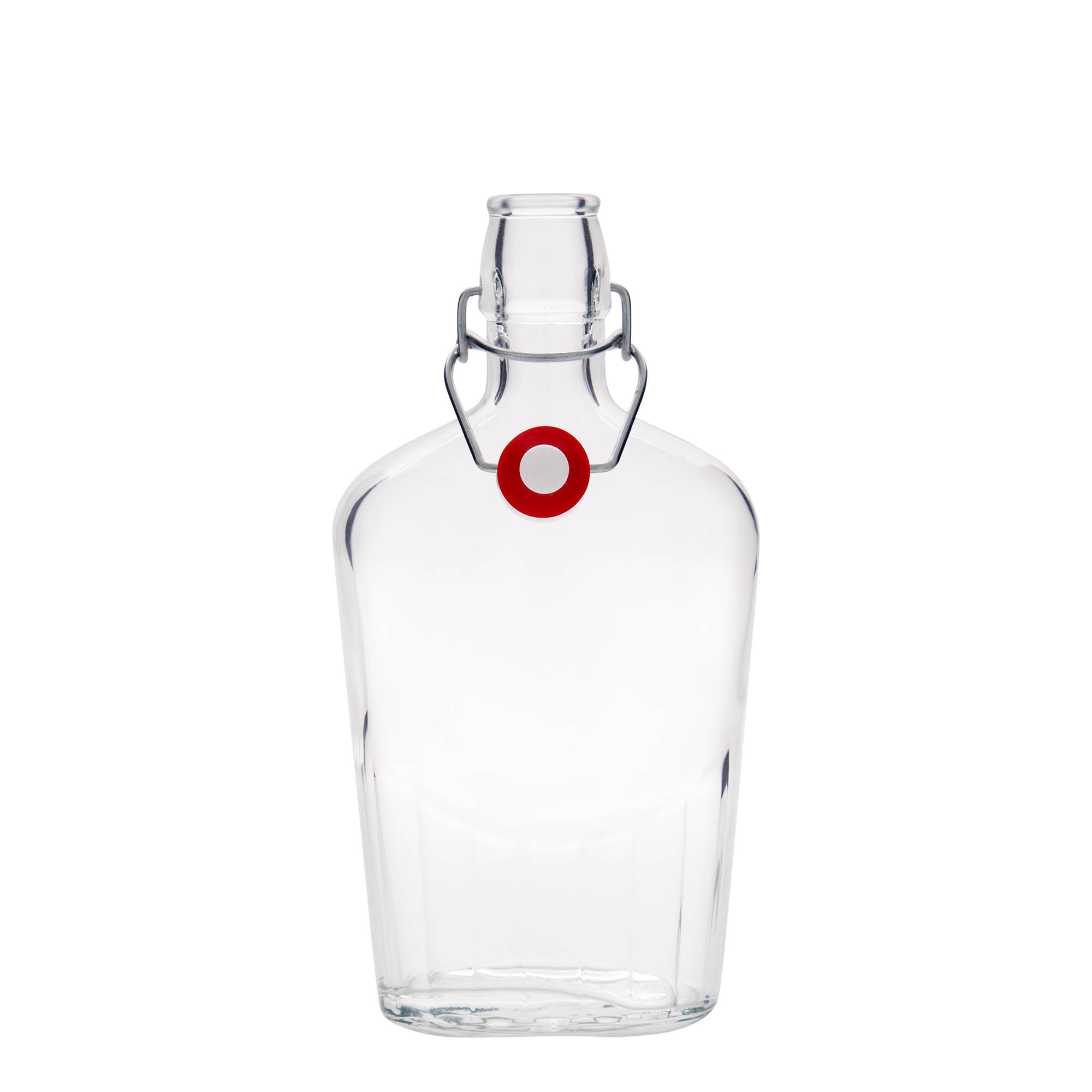 500 ml stiklinis butelis „Fiaschetta“, ovalus, kamštis: spaustuko uždarymas 500 ml stiklinis butelis „Fiaschetta“, ovalus, kamštis: spaustuko uždarymas