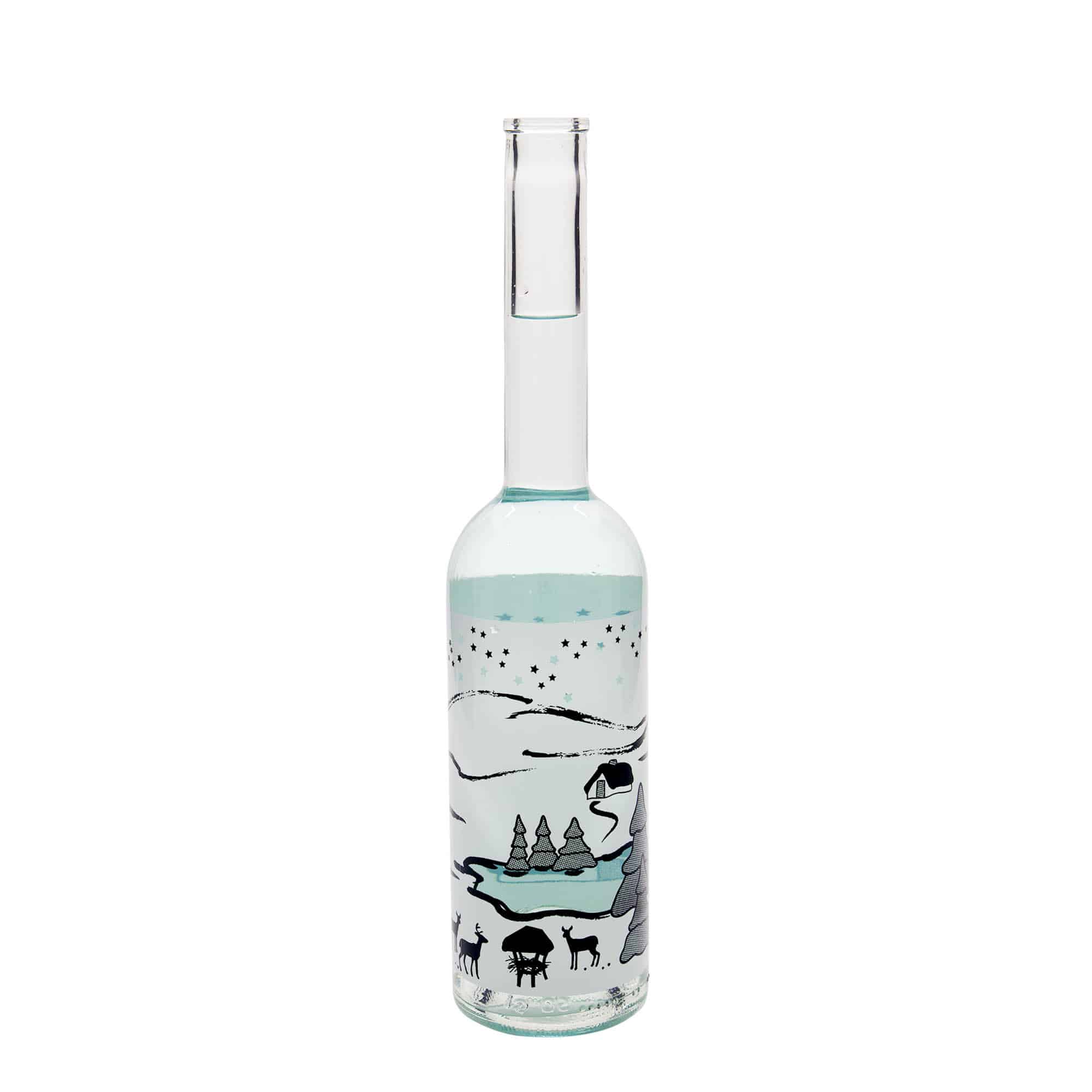 500 ml stiklinis butelis „Opera“, motyvas: žiemos sapnas-bianco, kamštis: kamštis 500 ml stiklinis butelis „Opera“, motyvas: žiemos sapnas-bianco, kamštis: kamštis