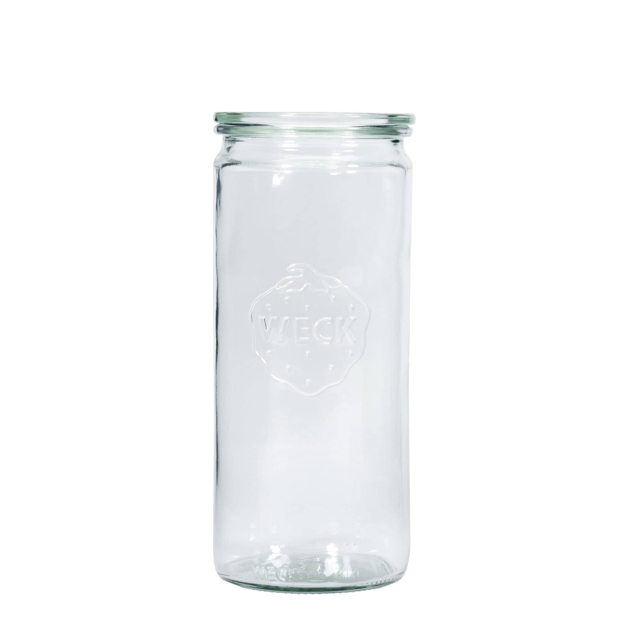 1.040 ml WECK cilindrinis stiklainis, burna: apvalus kraštas