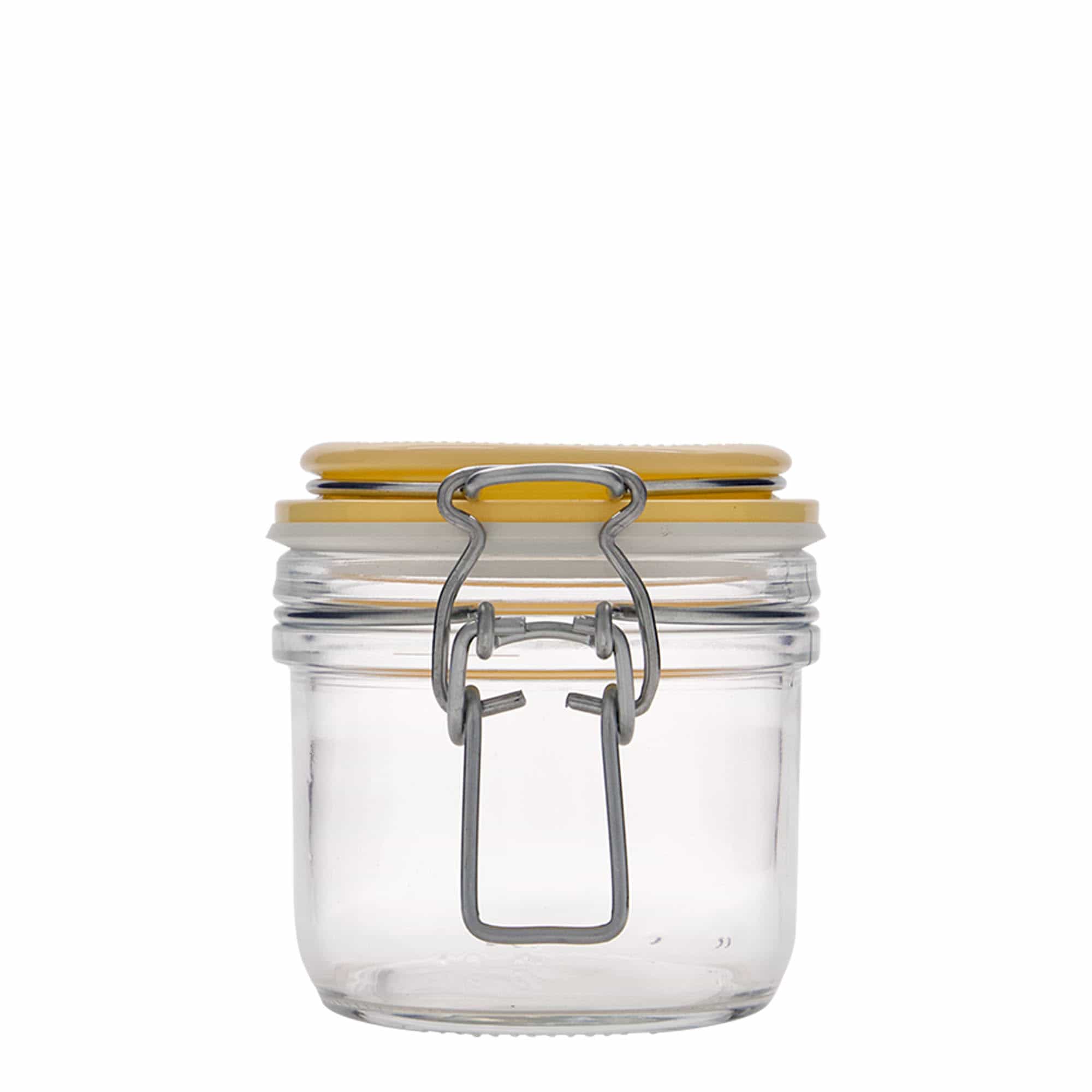 200 ml vielos užsegimo stiklainis „Fido“, geltonas, anga: vielos užsegimas