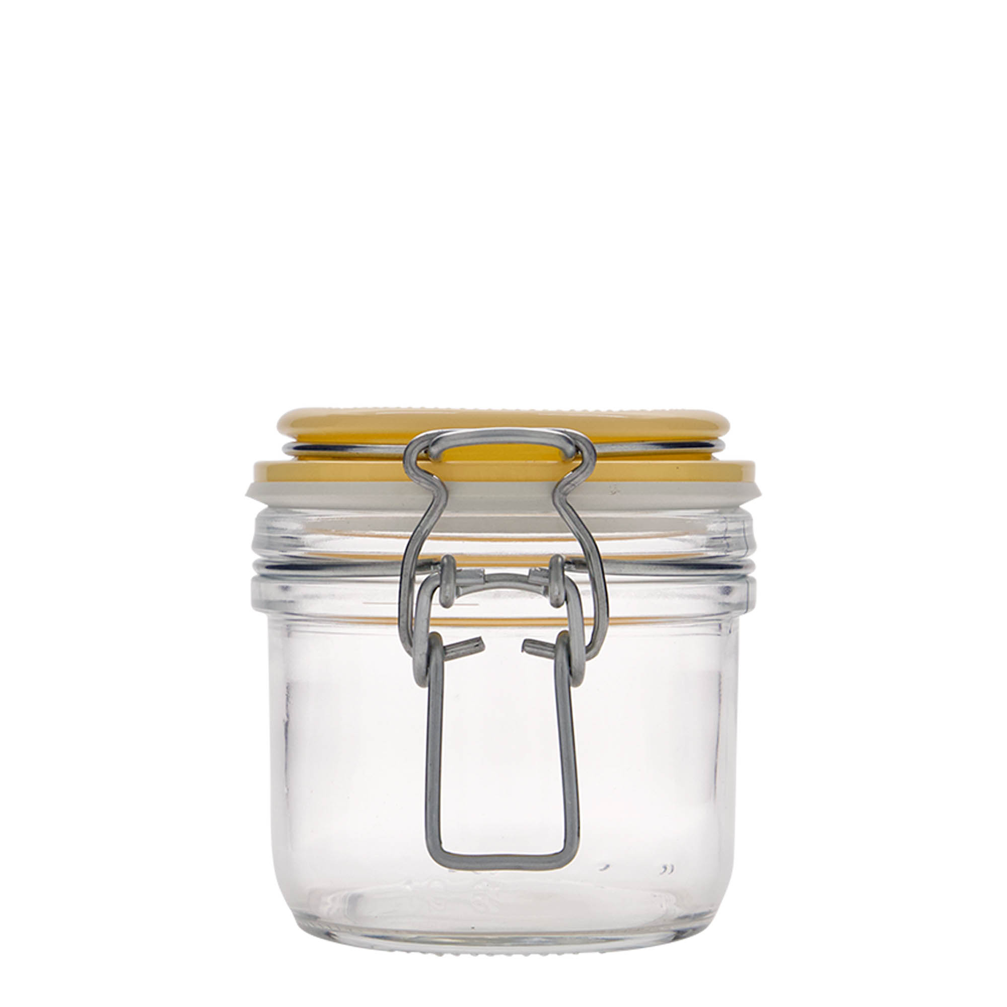 200 ml vielos užsegimo stiklainis „Fido“, geltonas, anga: vielos užsegimas 200 ml vielos užsegimo stiklainis „Fido“, geltonas, anga: vielos užsegimas