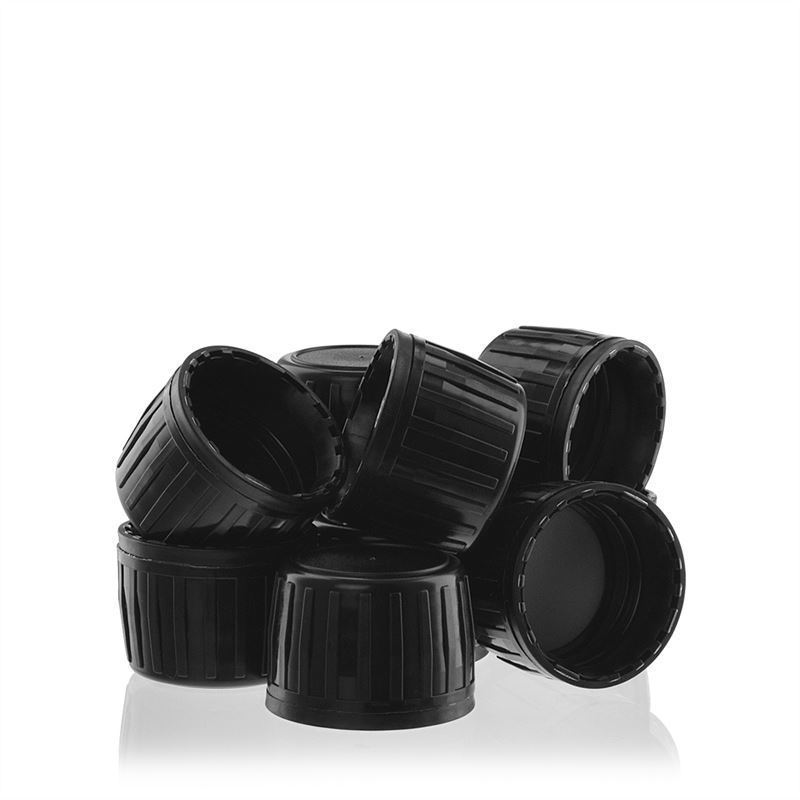 Varžtinis uždarymas, originalumas, PP plastikas, juodas, skersmeniui: DIN 28