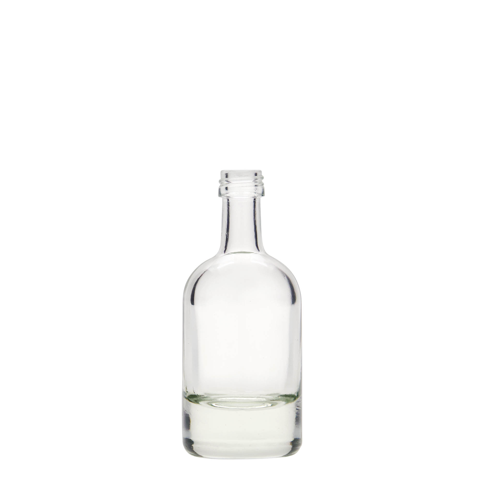 50 ml stiklinis buteliukas „Linea Uno“, burna: PP 18 50 ml stiklinis buteliukas „Linea Uno“, burna: PP 18