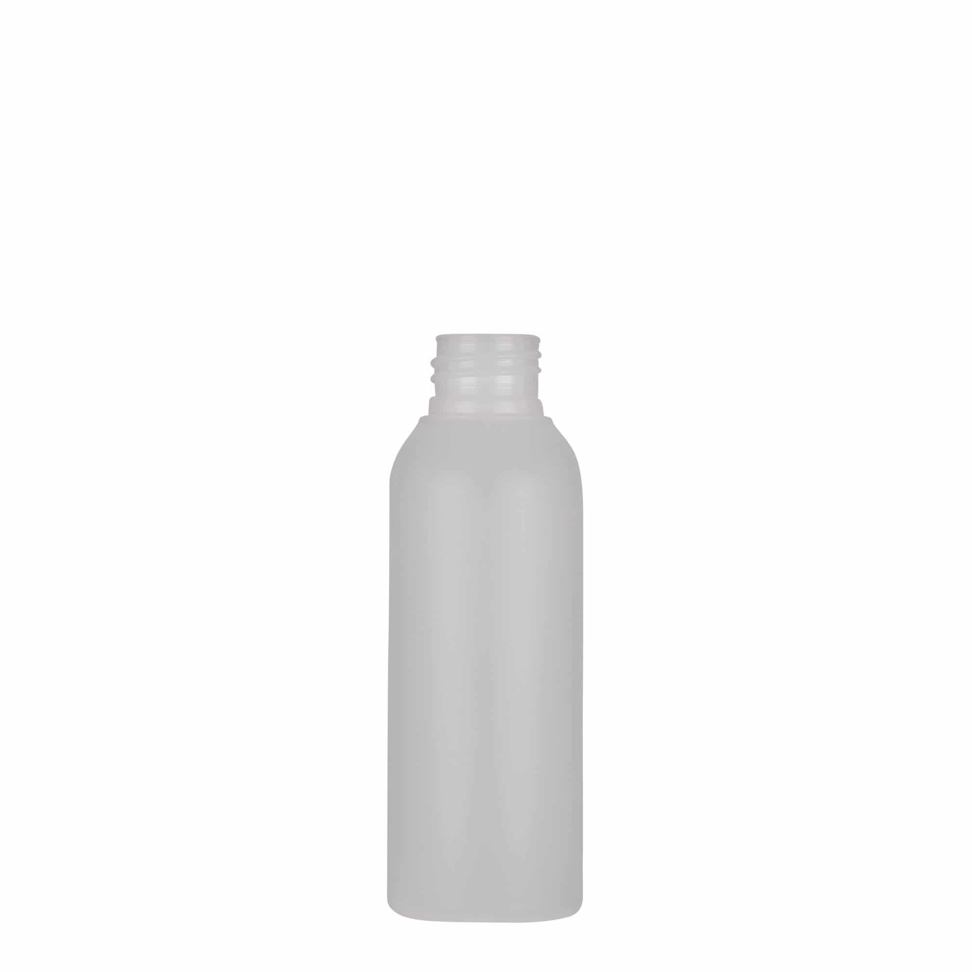 100 ml plastikinis buteliukas „Tuffy“, HDPE, natūralus, kaklelis: 24/410