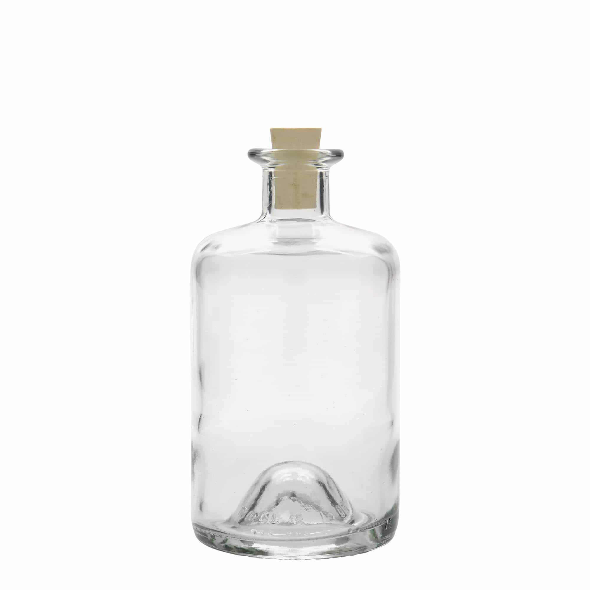 500 ml stiklinis butelis, vaistininko, anga: kamštis