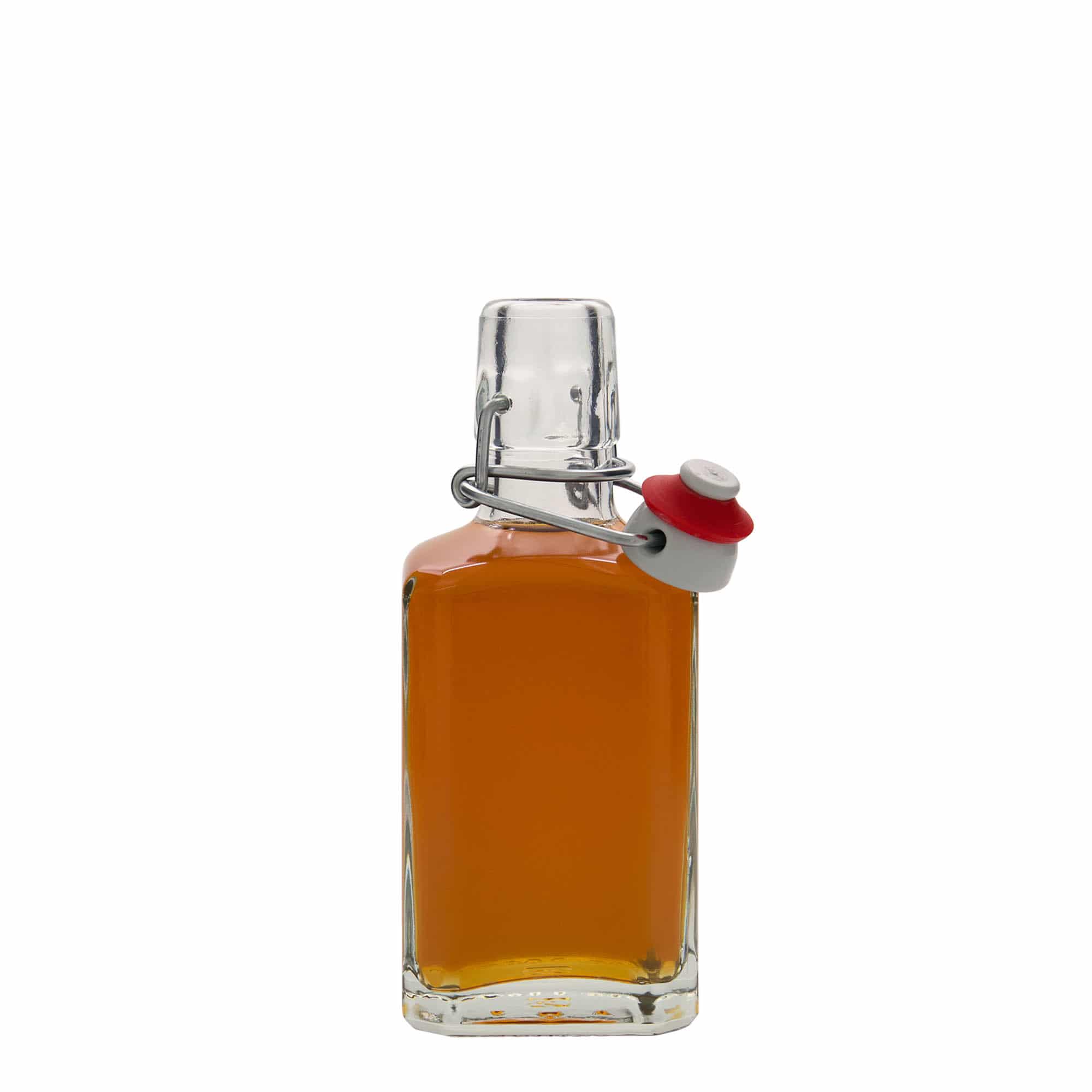 250 ml stiklinis butelis „Rialto“, kvadratinis, anga: užsegamas užraktas 250 ml stiklinis butelis „Rialto“, kvadratinis, anga: užsegamas užraktas