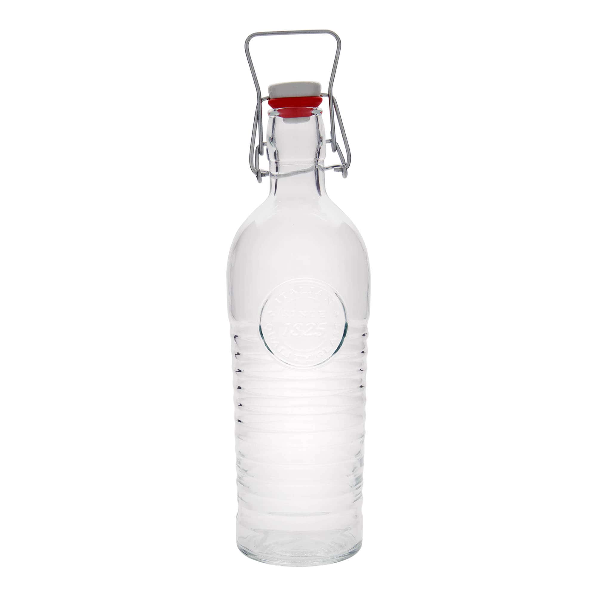 1.200 ml stiklinis butelis „Officina 1825“, anga: spaustukas su užraktu