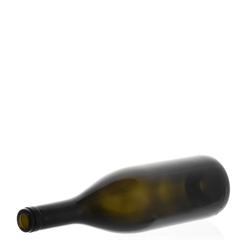 750 ml vyno butelis „Tiffany“, senovinės žalios spalvos, kamštis