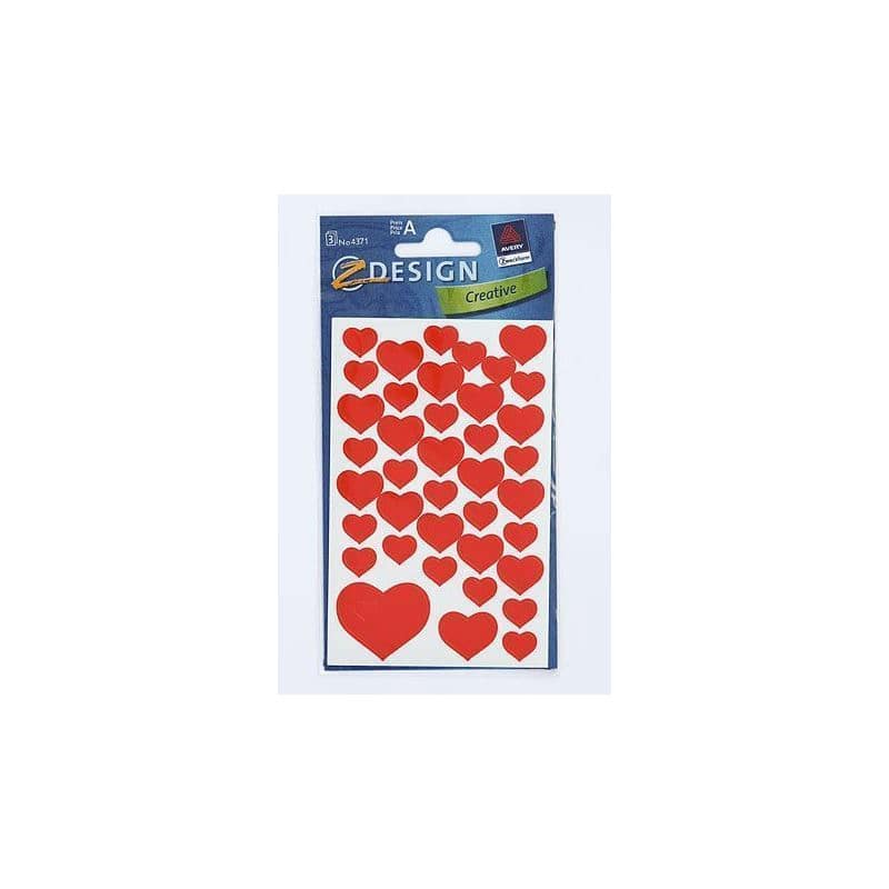 Zweckform lipdukai „Širdelės“, popierius, raudona Zweckform lipdukai „Širdelės“, popierius, raudona
