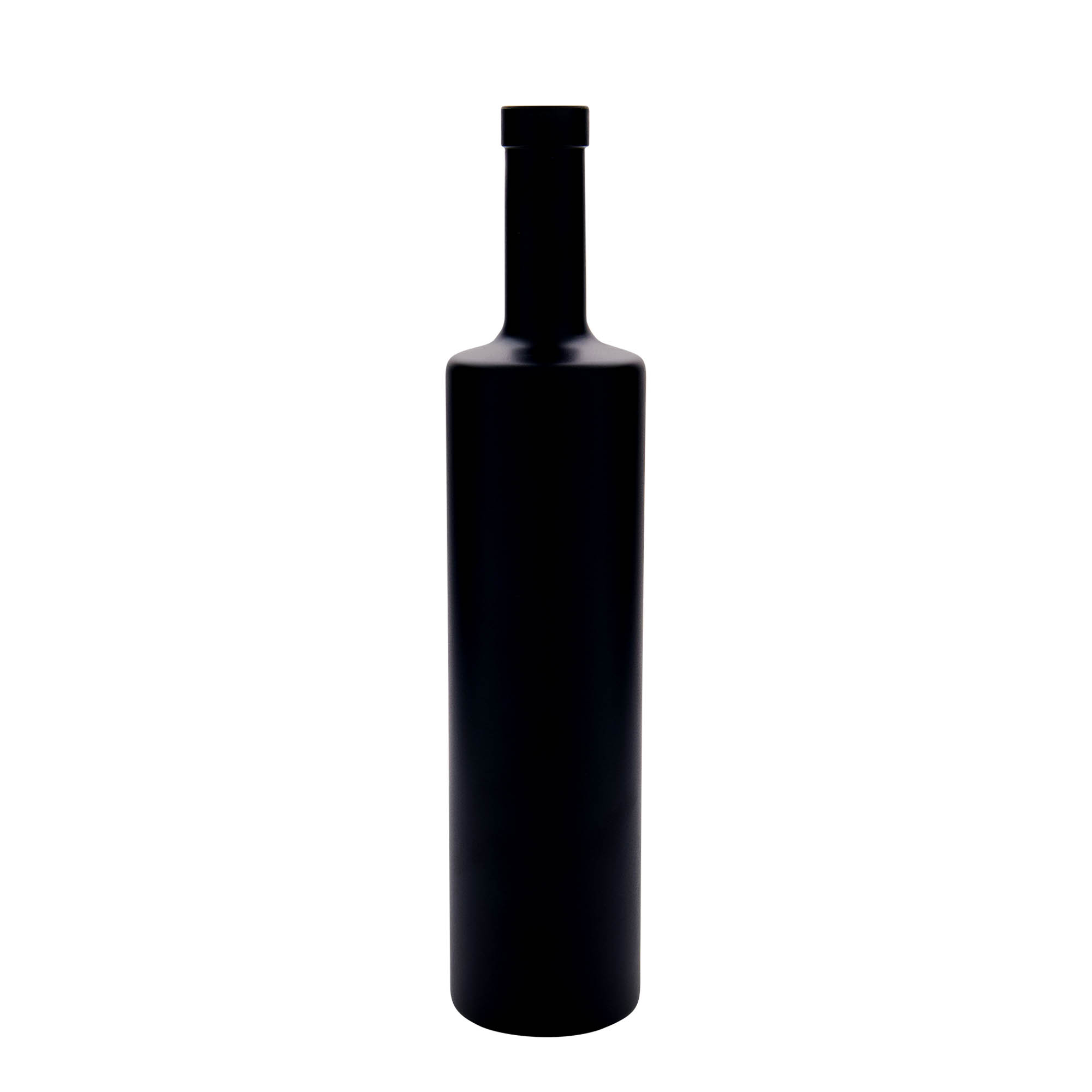 700 ml stiklinis butelis „Centurio“, juodas, anga: kamštis
