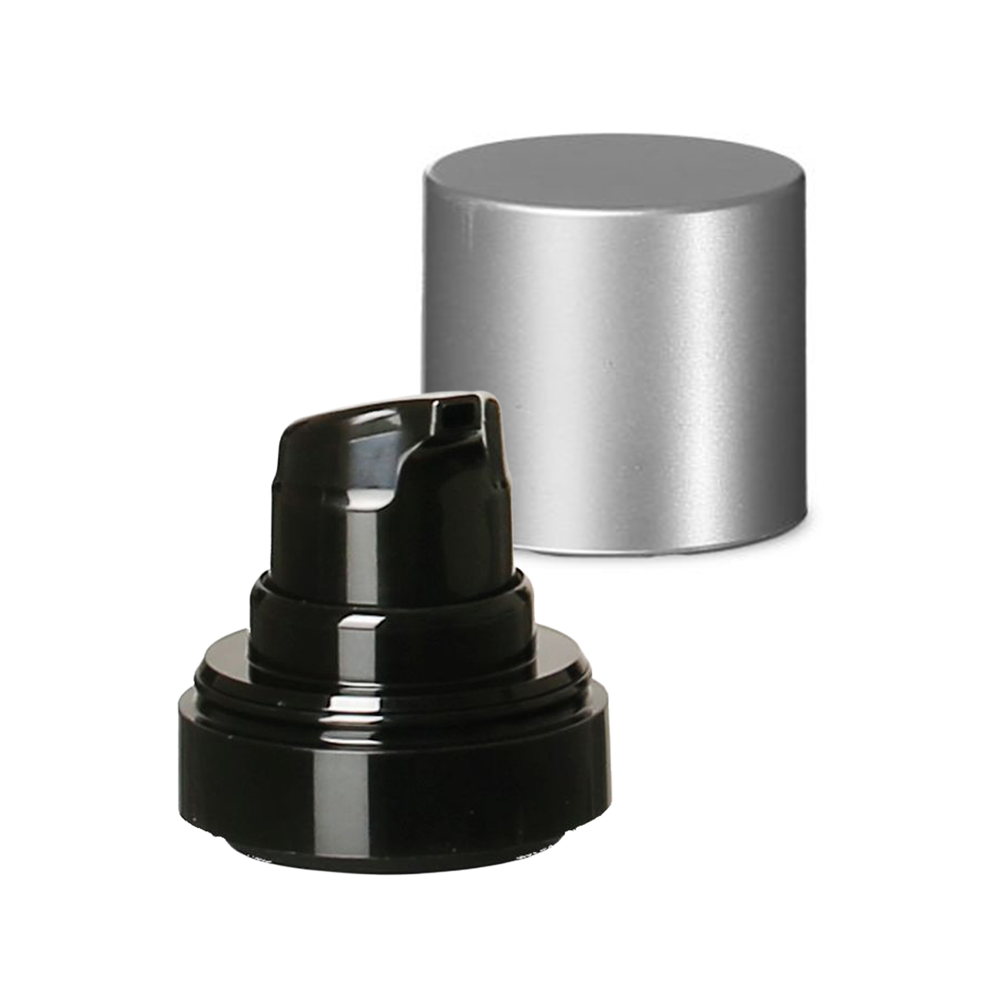 Airless dozatoriaus pompos galvutė „Micro“, PP plastikas, juoda