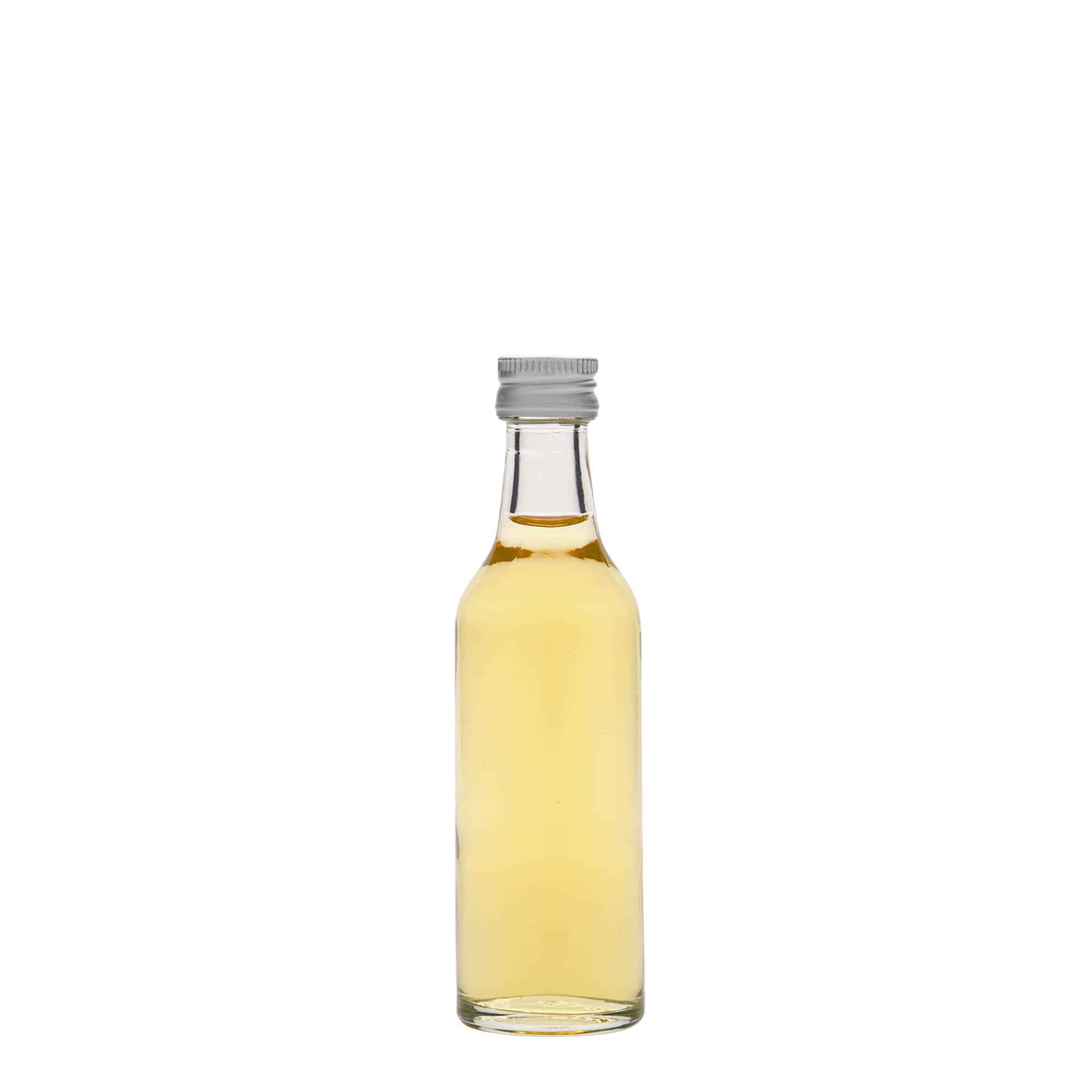 50 ml stiklinis buteliukas su tiesiu kakleliu, anga: PP 18