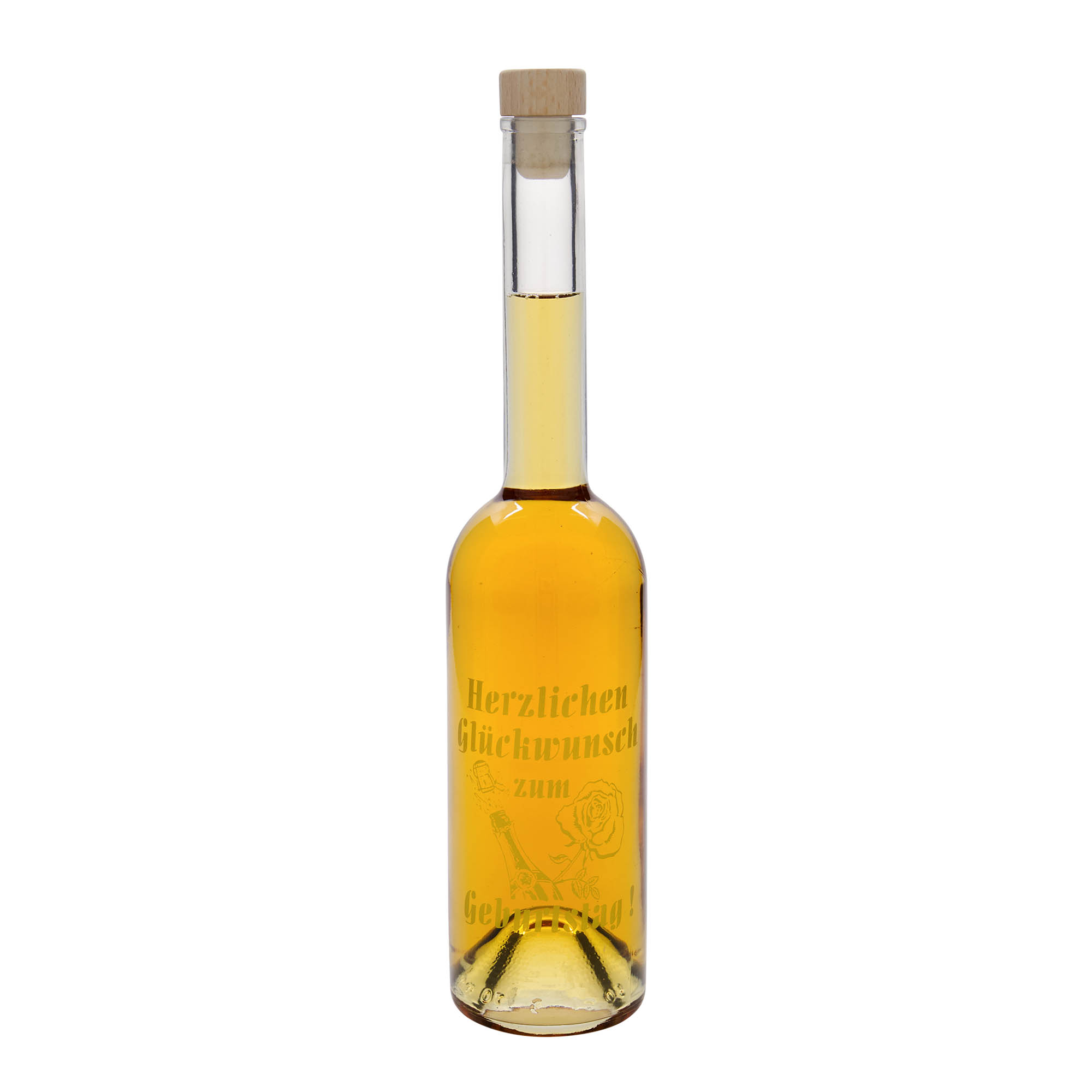 500 ml stiklinis butelis „Opera“, motyvas: gimtadienio butelis, kaklelis: kamštis 500 ml stiklinis butelis „Opera“, motyvas: gimtadienio butelis, kaklelis: kamštis