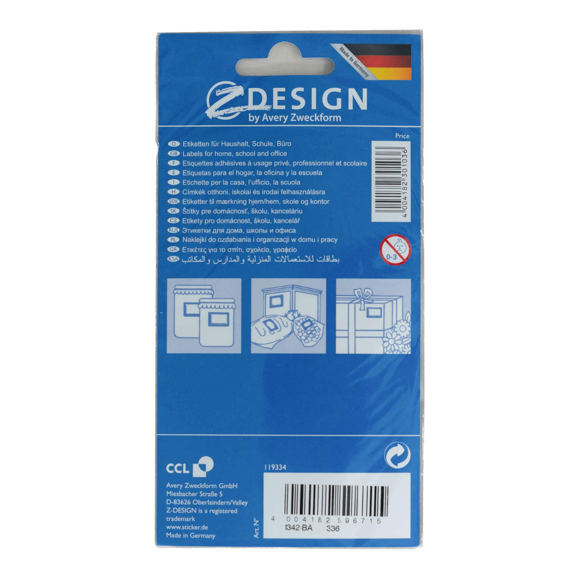 Zweckform lipdukai „Rėmelis Vaisiai“, stačiakampiai, popierius, daugių spalvų