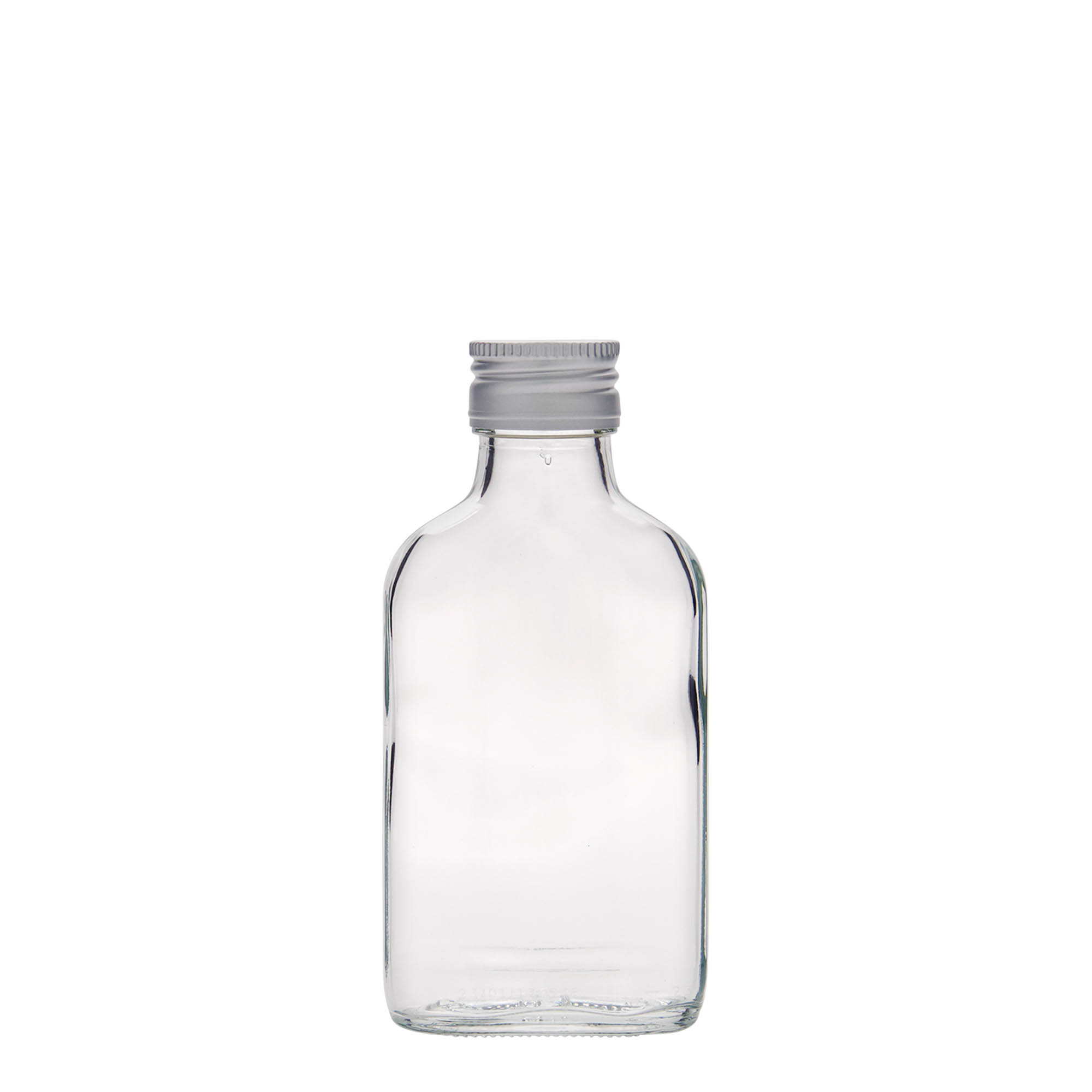100 ml kišeninė buteliuko forma, stačiakampė, stiklas, anga: PP 28 100 ml kišeninė buteliuko forma, stačiakampė, stiklas, anga: PP 28