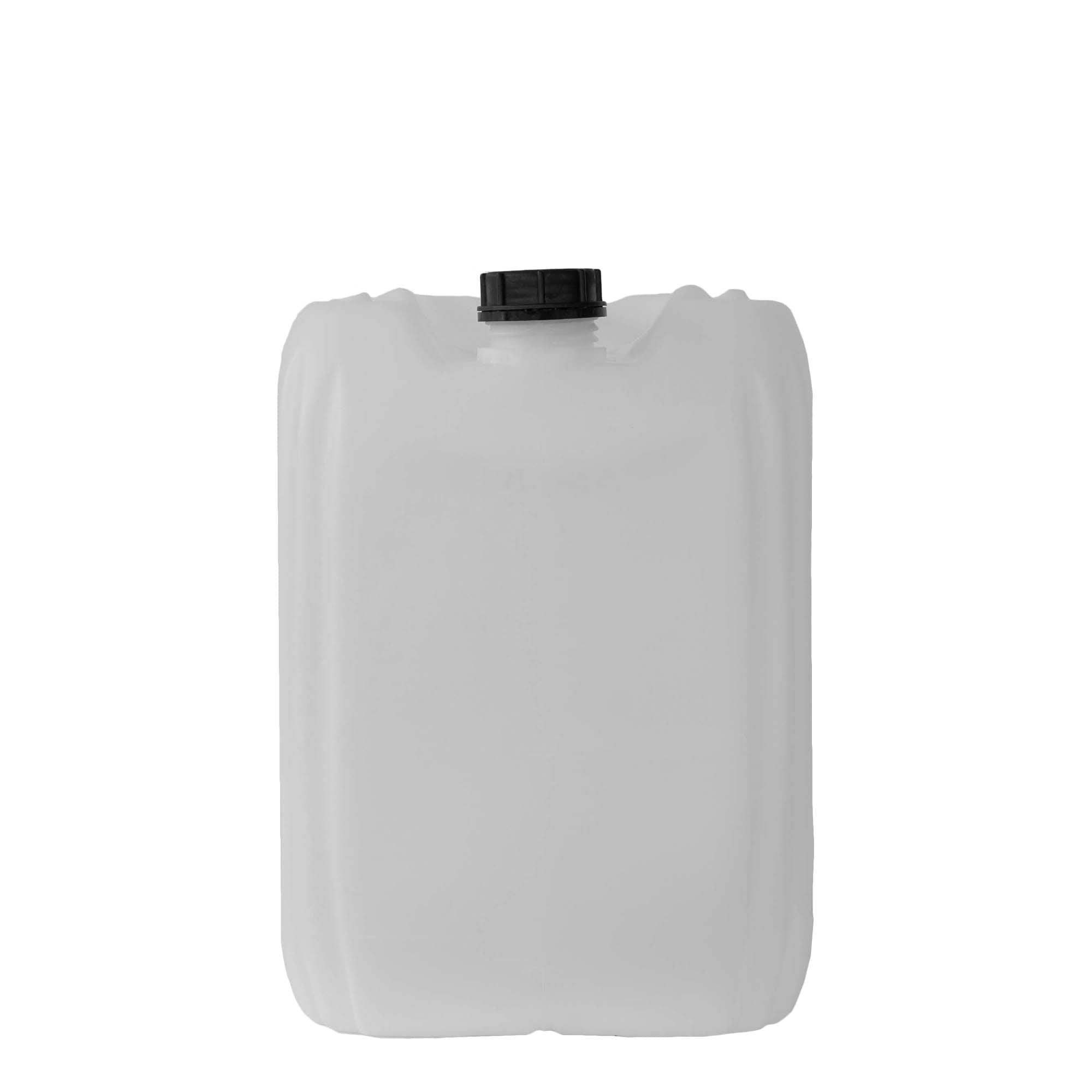 30 l kanistras, stačiakampis, HDPE plastikas, natūralios spalvos, anga: ND 60