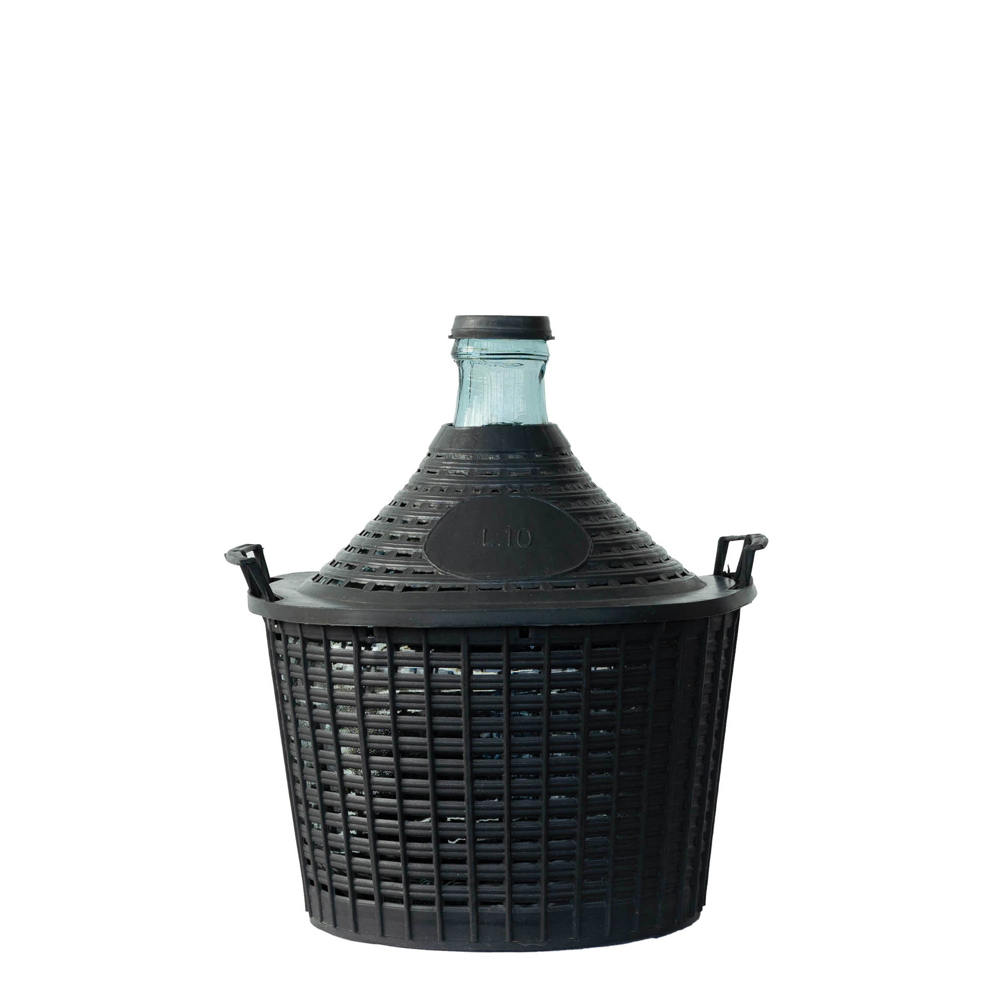 10 l balioninė talpa su siauru kaklu, stiklas, anga: uždengiamas dangtelis