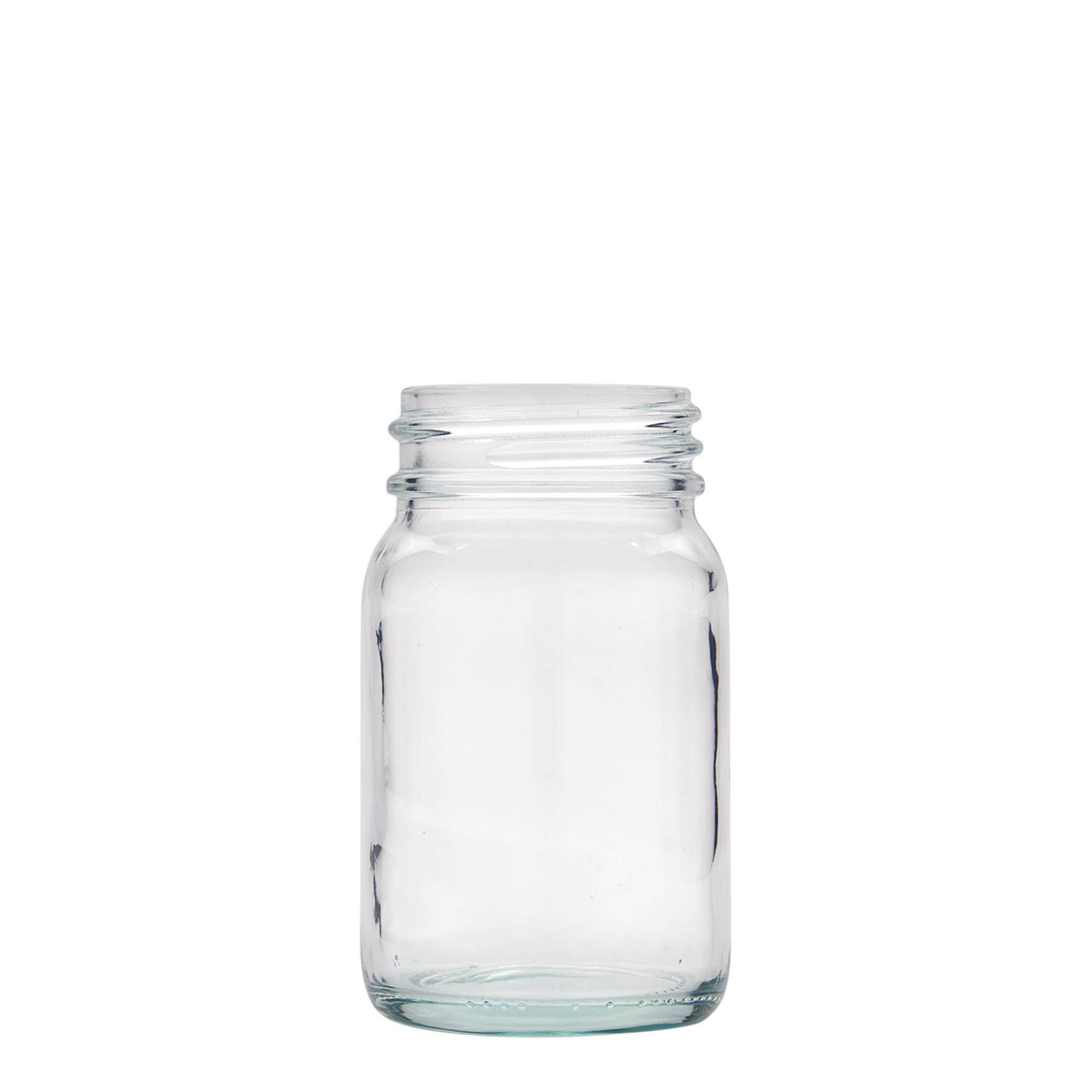 200 ml plačiakaklis stiklainis, anga: DIN 55