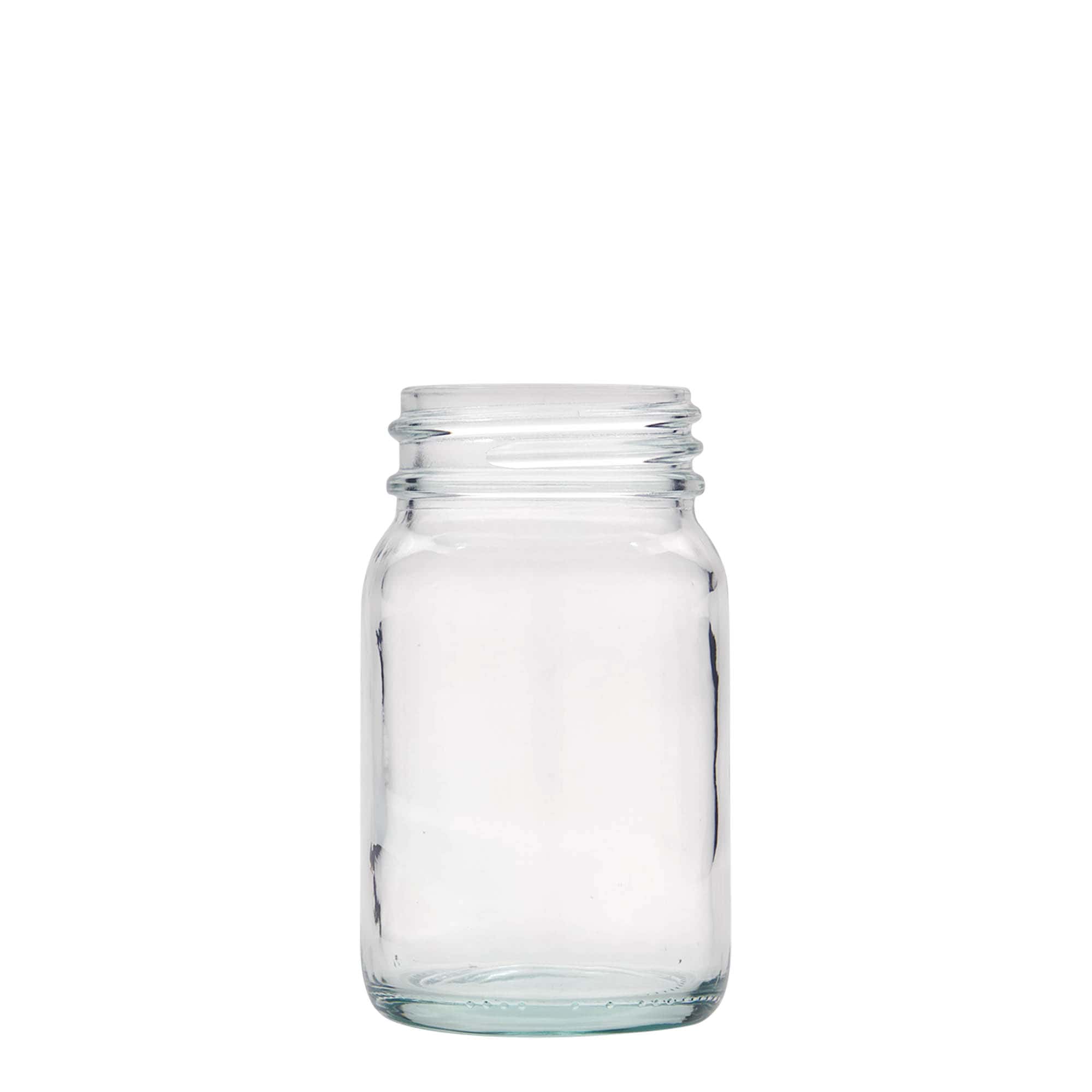 200 ml plačiakaklis stiklainis, anga: DIN 55