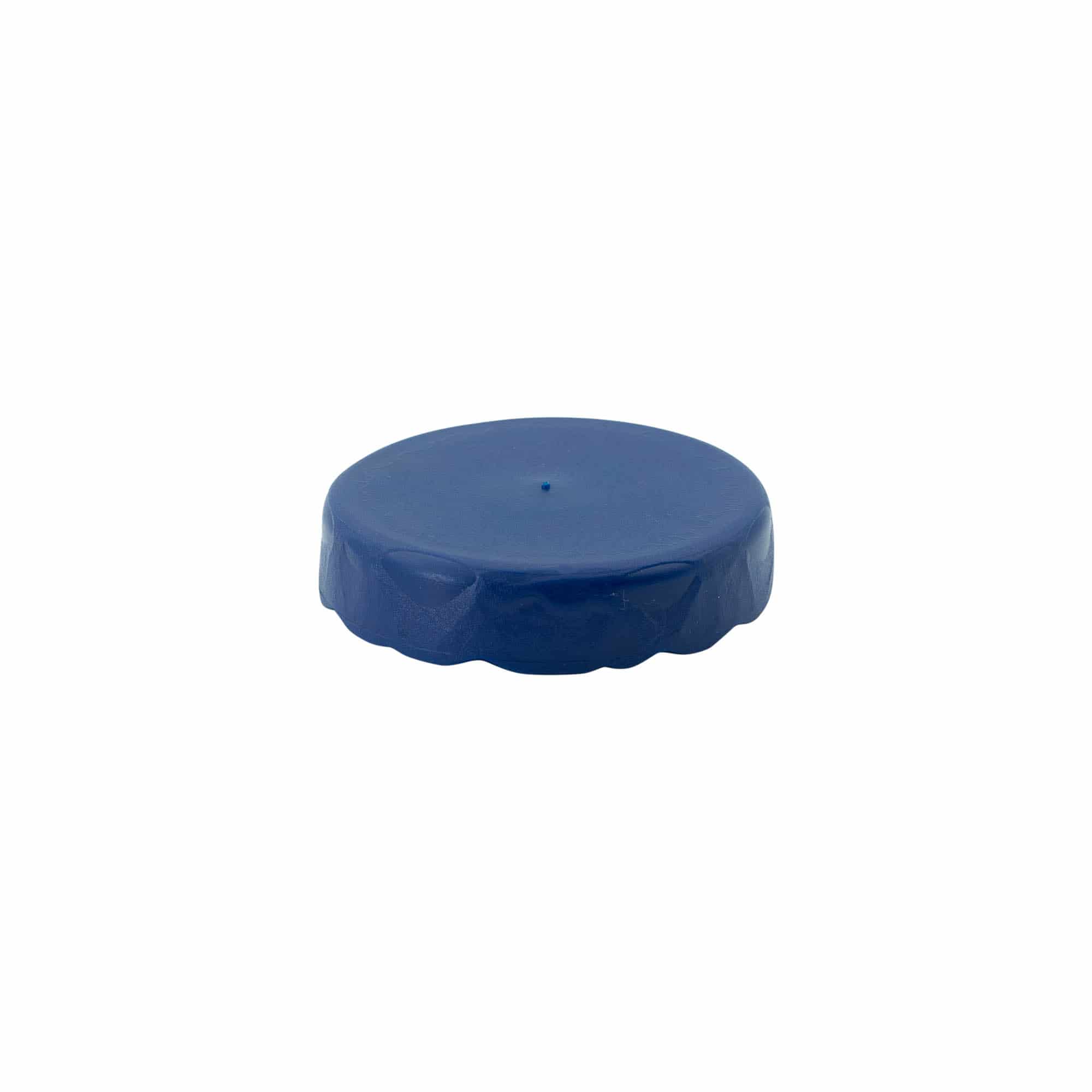 Užmaunamas dangtelis siauraplotėms keramikos puodams, HDPE plastikas, mėlynas