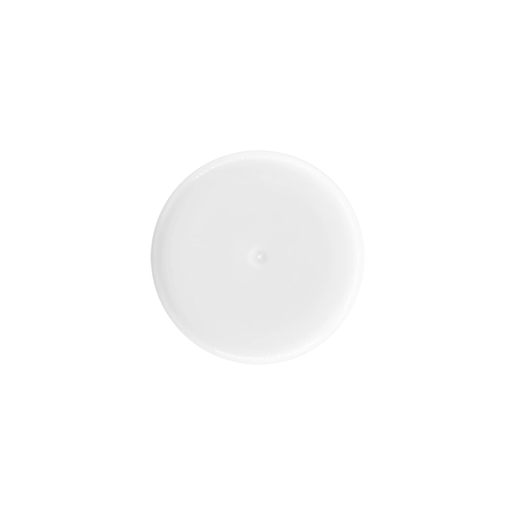 Dangtelis 50 ml ritininio buteliuko, PP plastikas, baltas, su srieginiu uždarymu angai